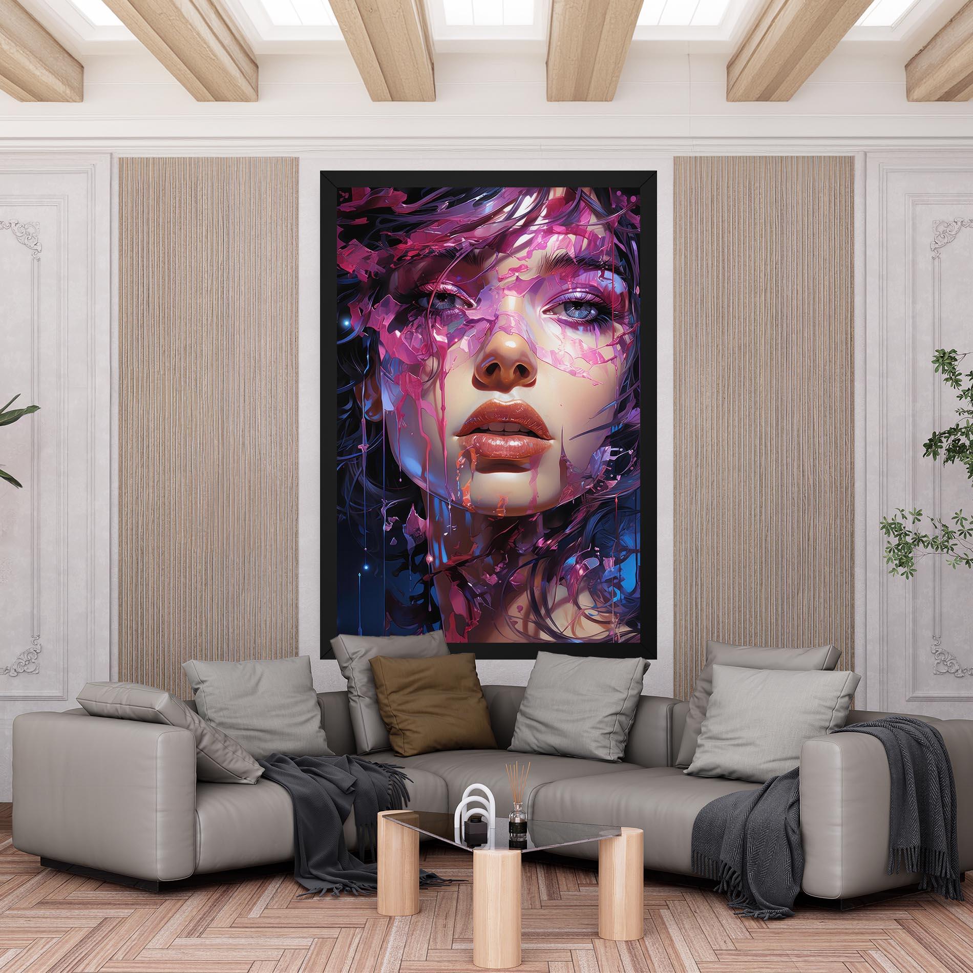 Tablou Canvas Cute Purple Girl mockup 6
