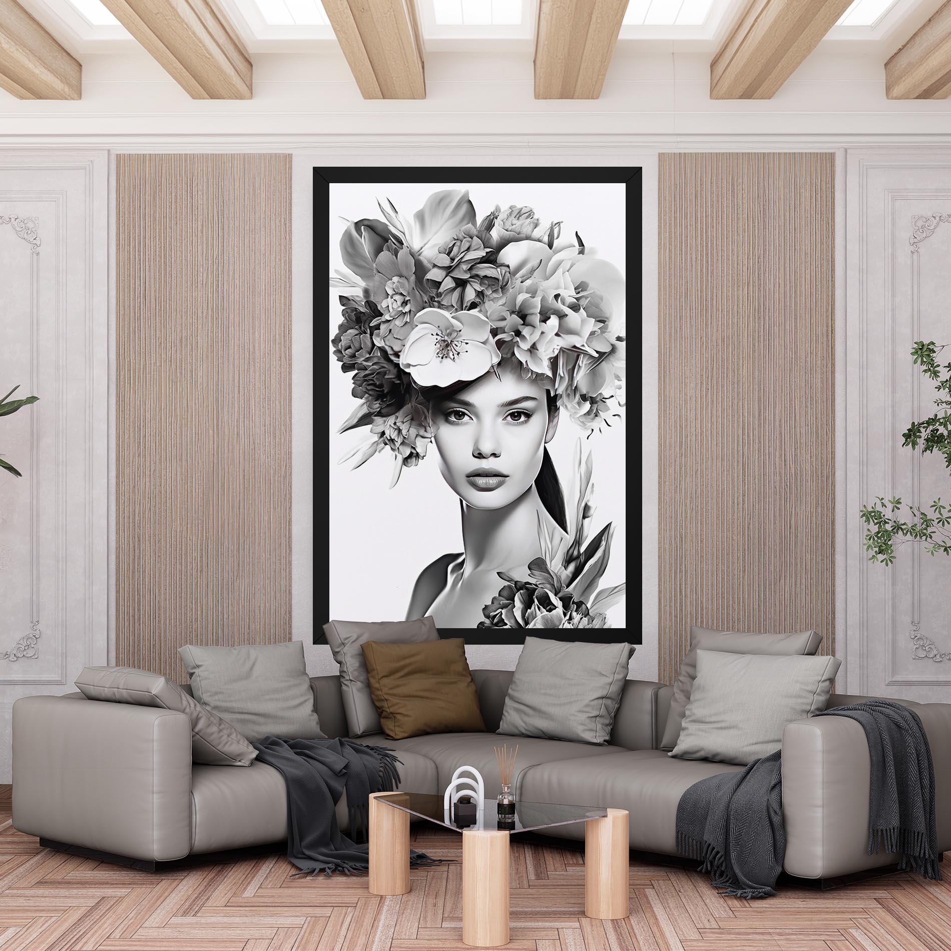 Tablou Canvas Flower Crown Woman mockup 6