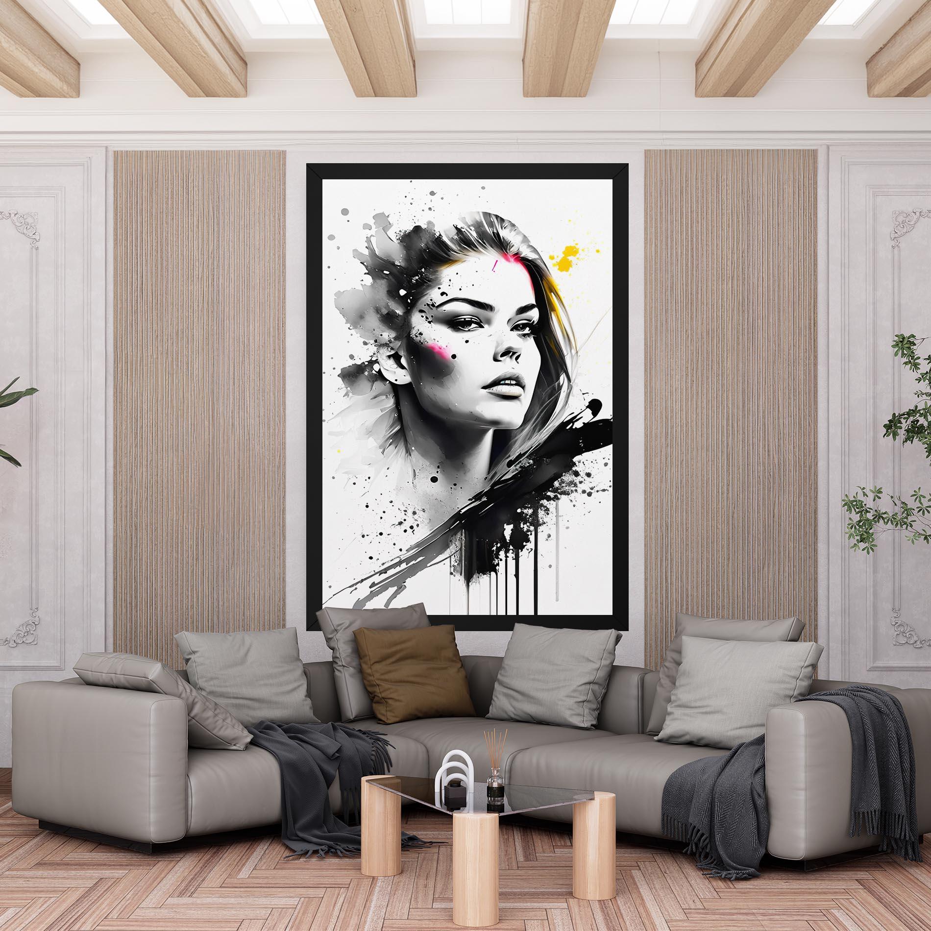 Tablou Canvas Ink Splash Portrait mockup 6