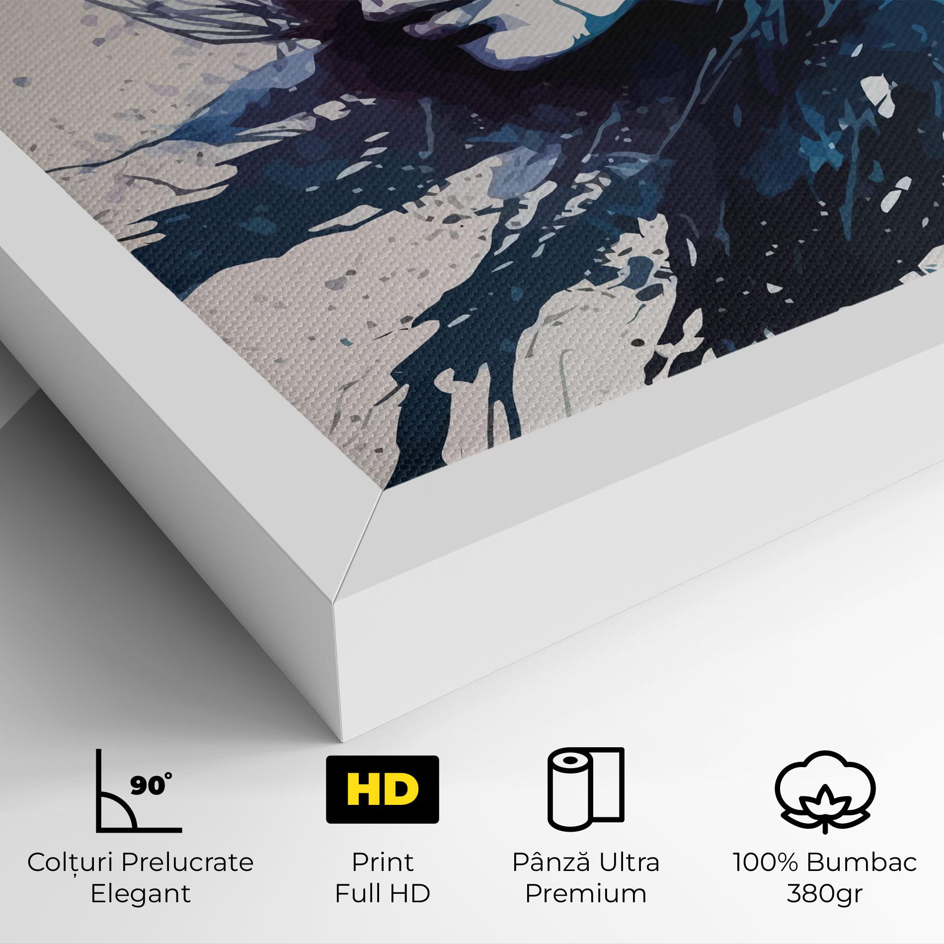 Tablou Canvas Blue Hair Portrait mockup 4