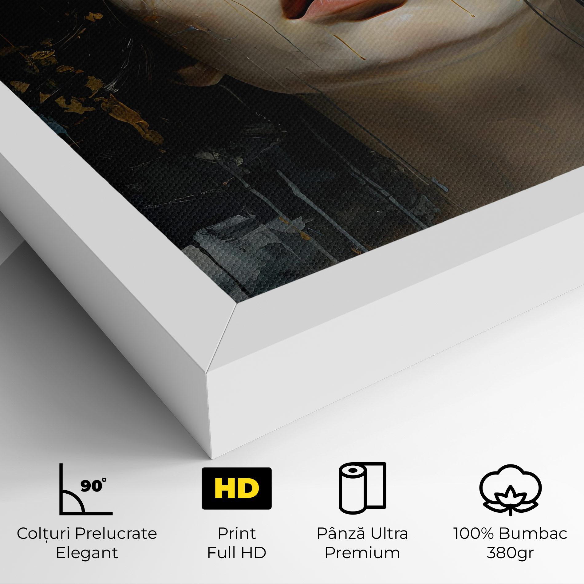 Tablou Canvas Closed Eyes Woman mockup 4