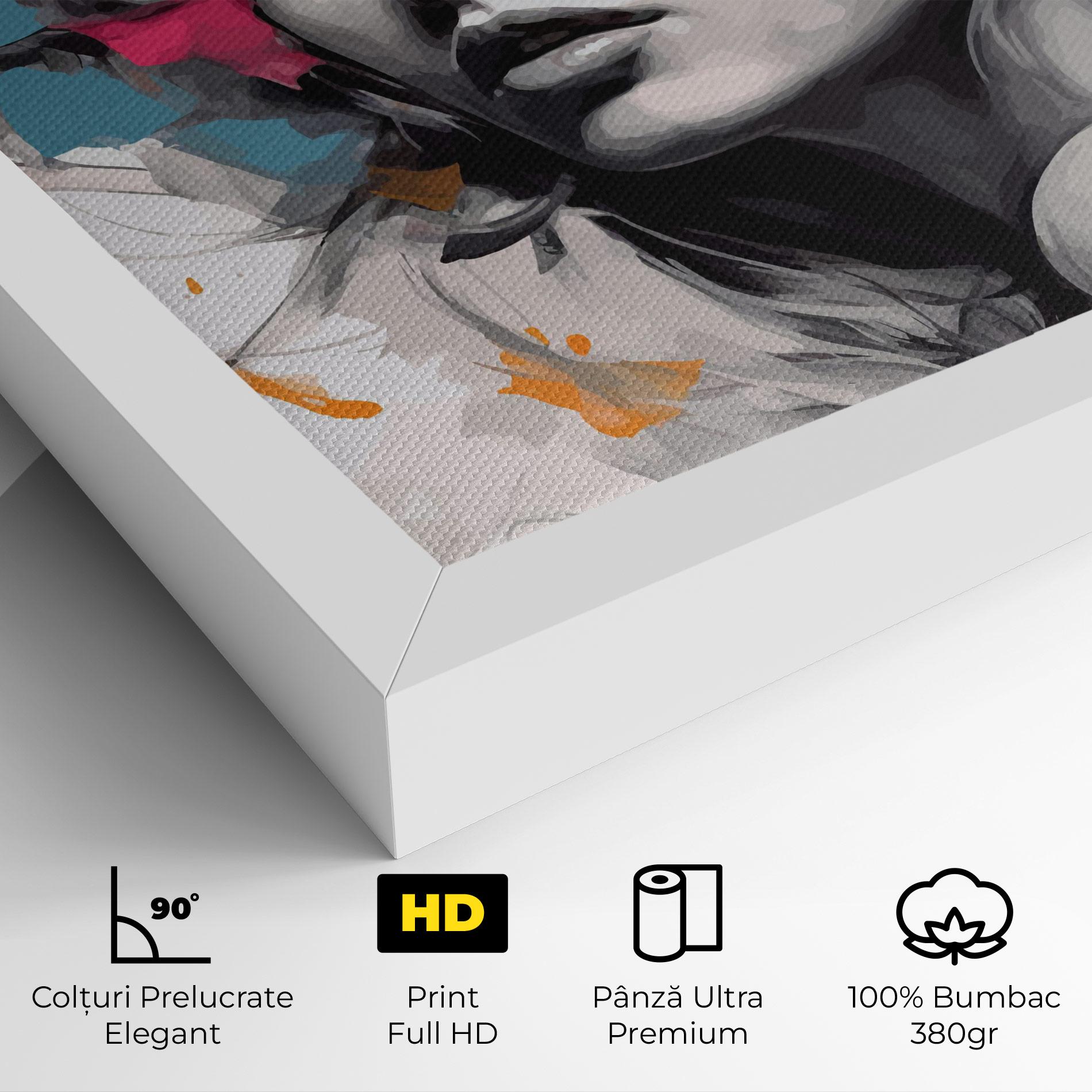 Tablou Canvas Colorful Flower Portrait mockup 4