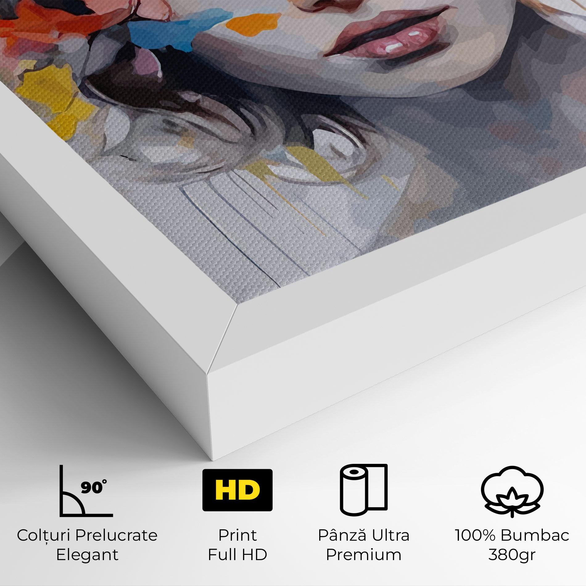 Tablou Canvas Colorful Hair Portrait mockup 4