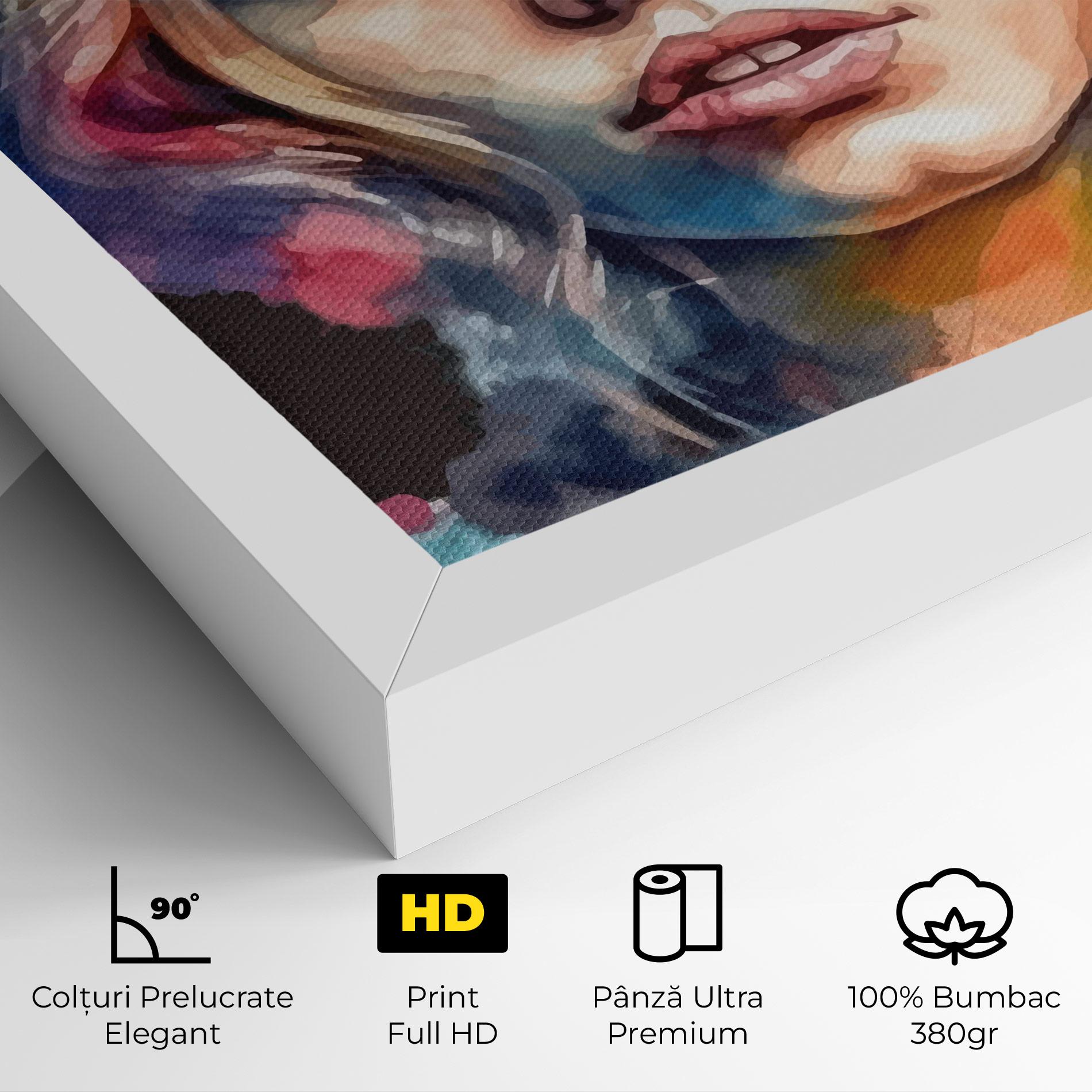 Tablou Canvas Hat Portrait Girl mockup 4
