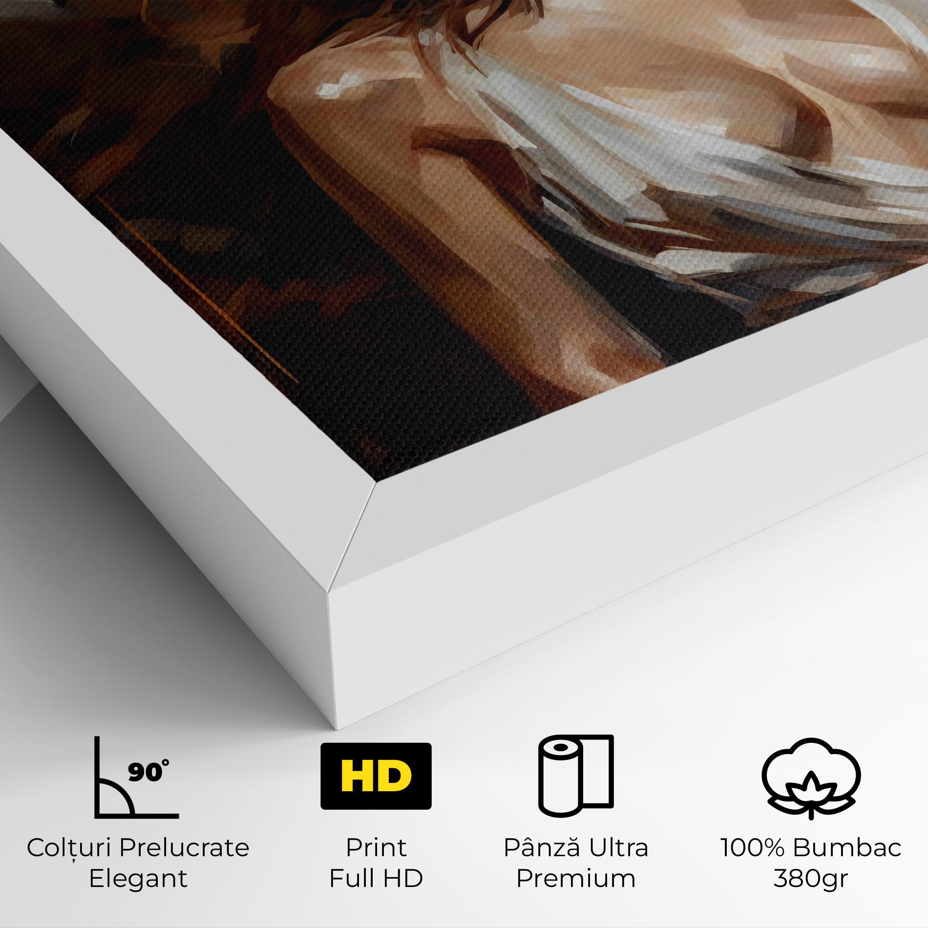 Tablou Canvas Long Brown Hair Woman mockup 4