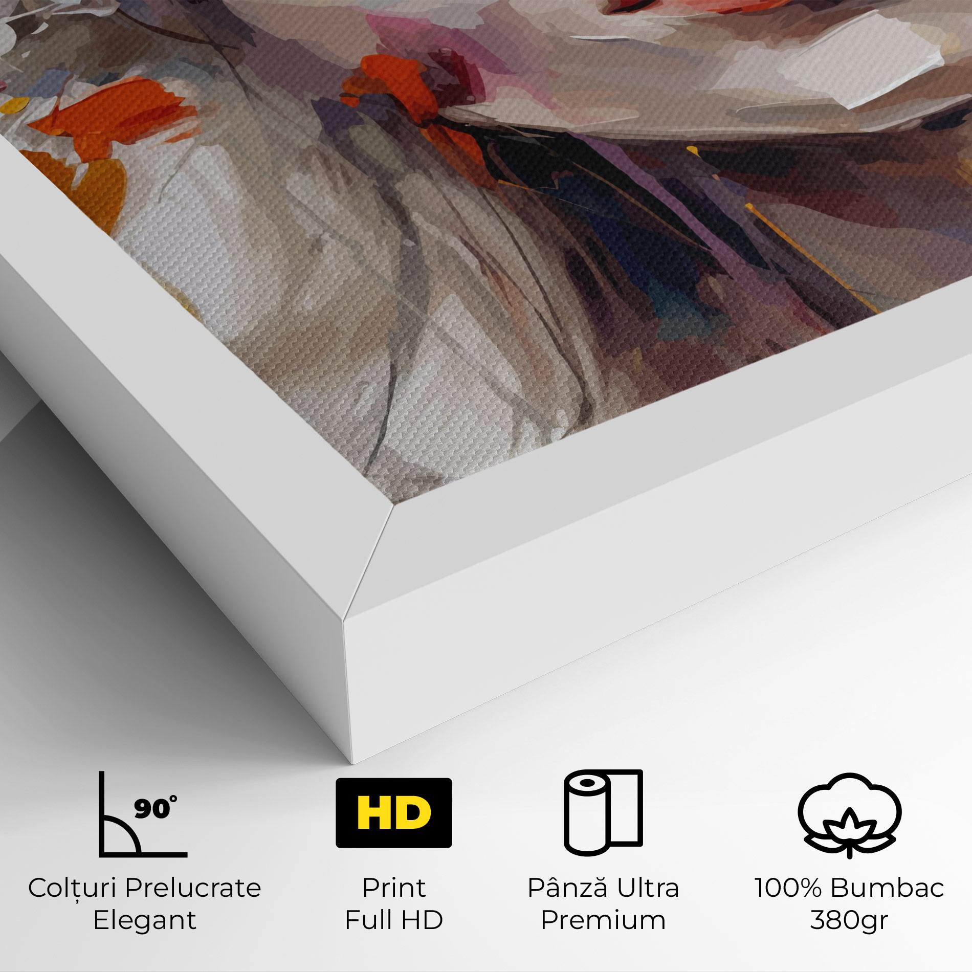 Tablou Canvas Oil Flower Portrait mockup 4