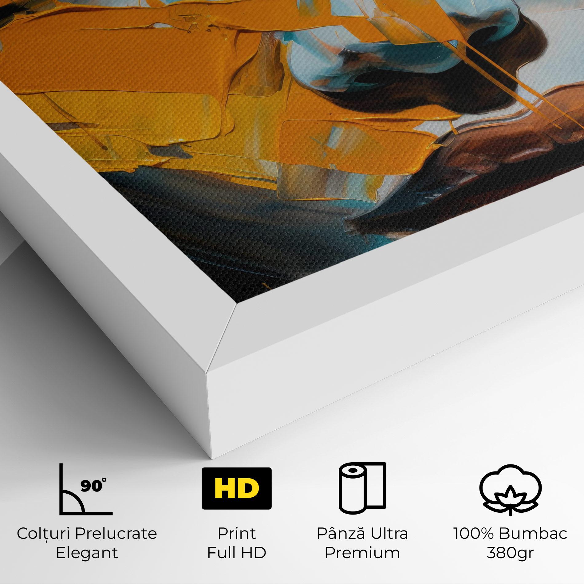 Tablou Canvas Orange Paint Portrait mockup 4