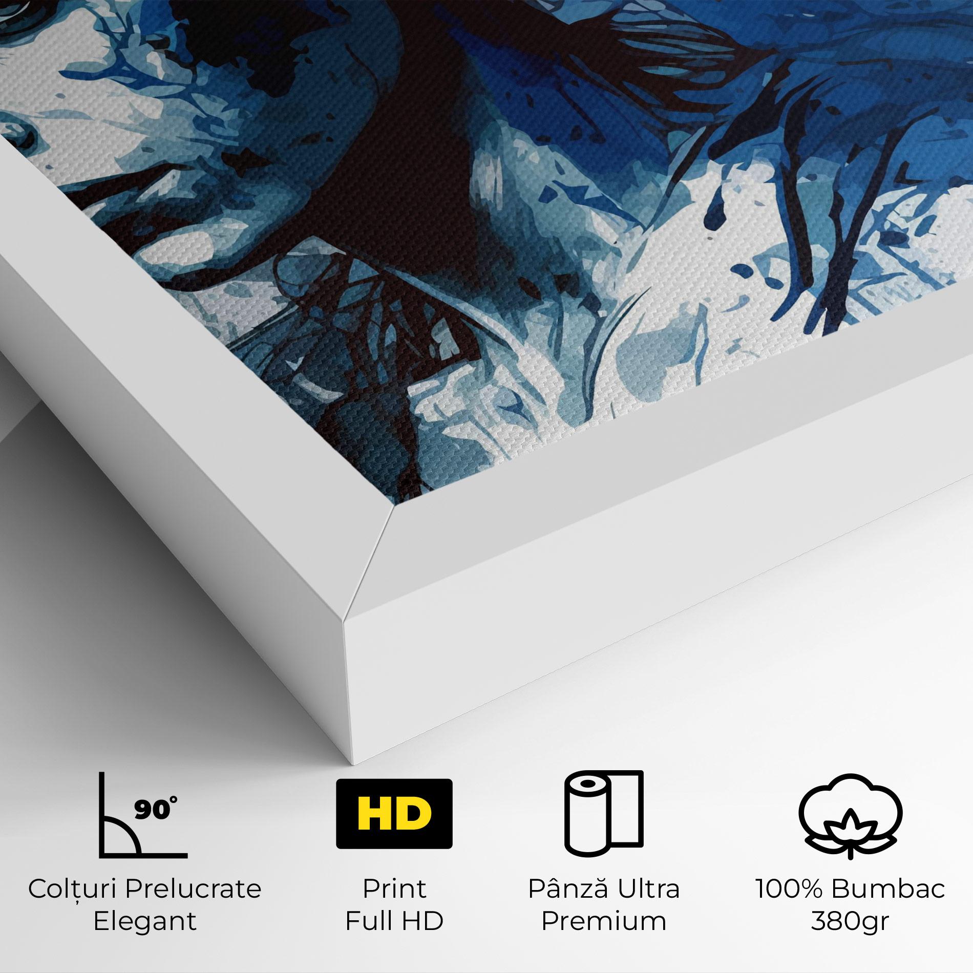 Tablou Canvas Portrait Blue Woman mockup 4