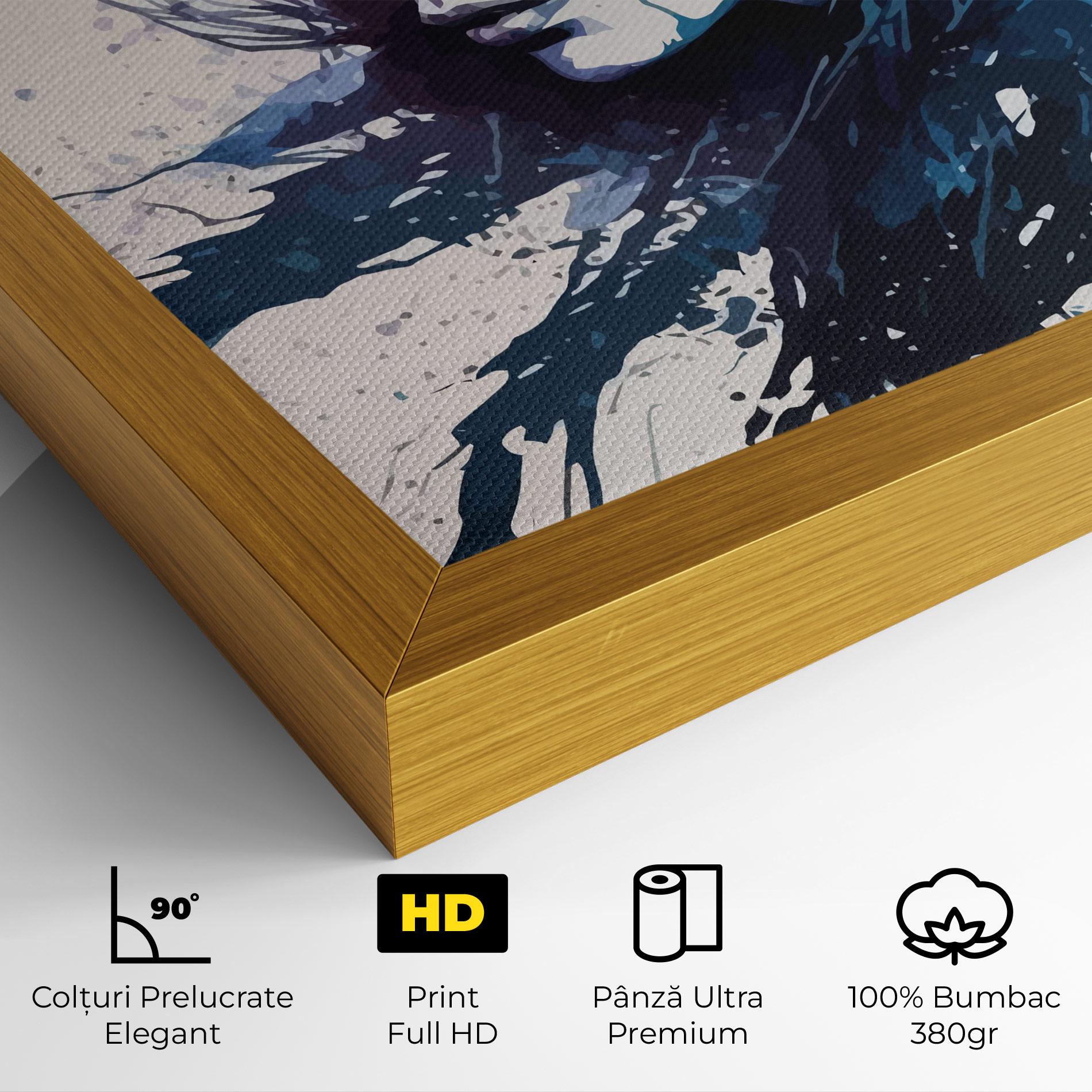 Tablou Canvas Blue Hair Portrait mockup 4