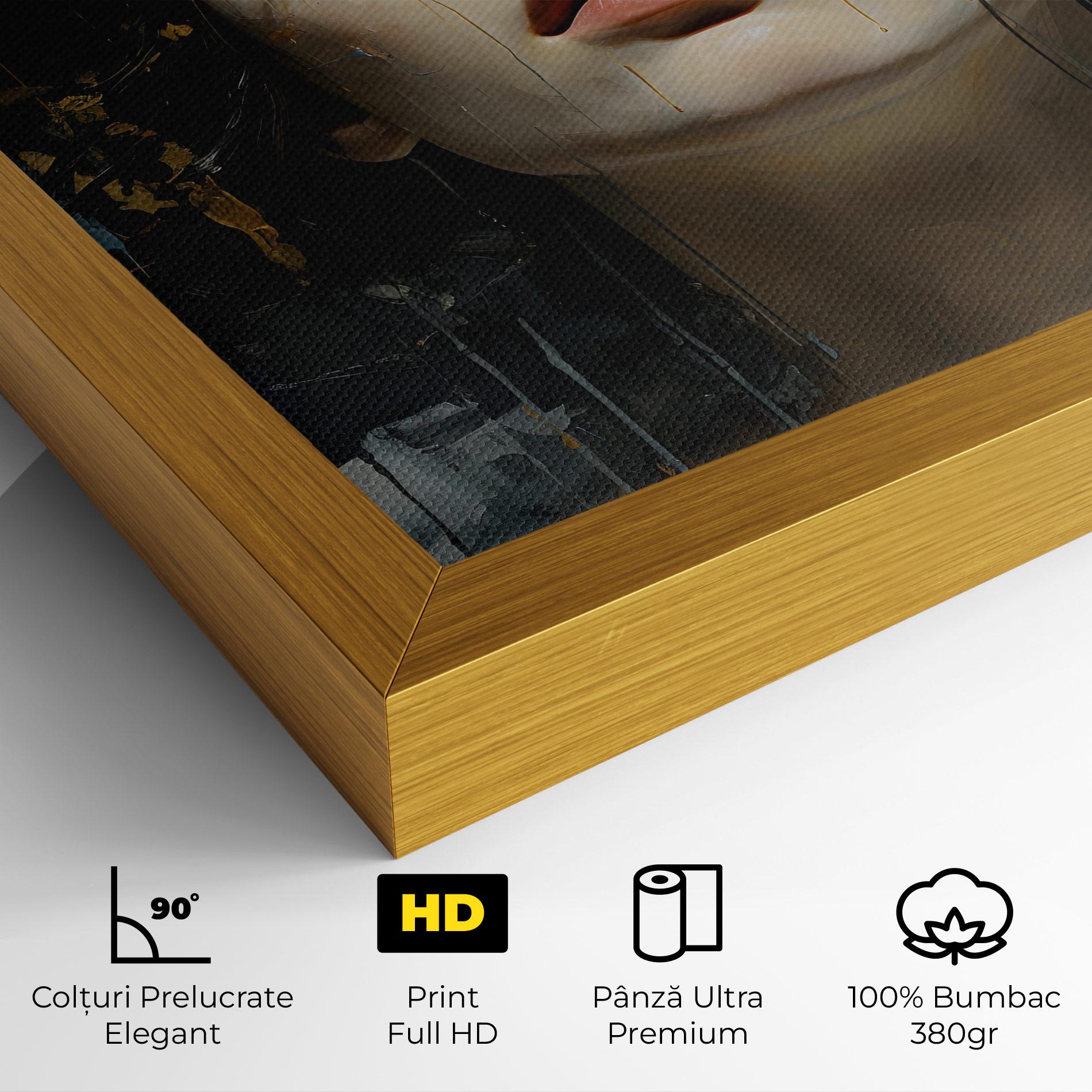 Tablou Canvas Closed Eyes Woman mockup 4