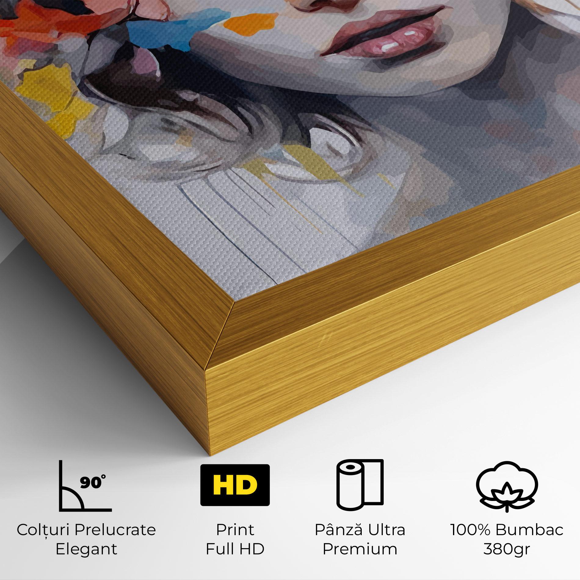 Tablou Canvas Colorful Hair Portrait mockup 4