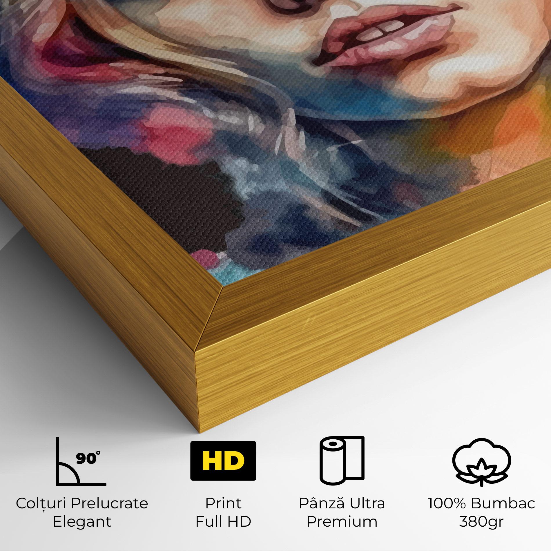 Tablou Canvas Hat Portrait Girl mockup 4
