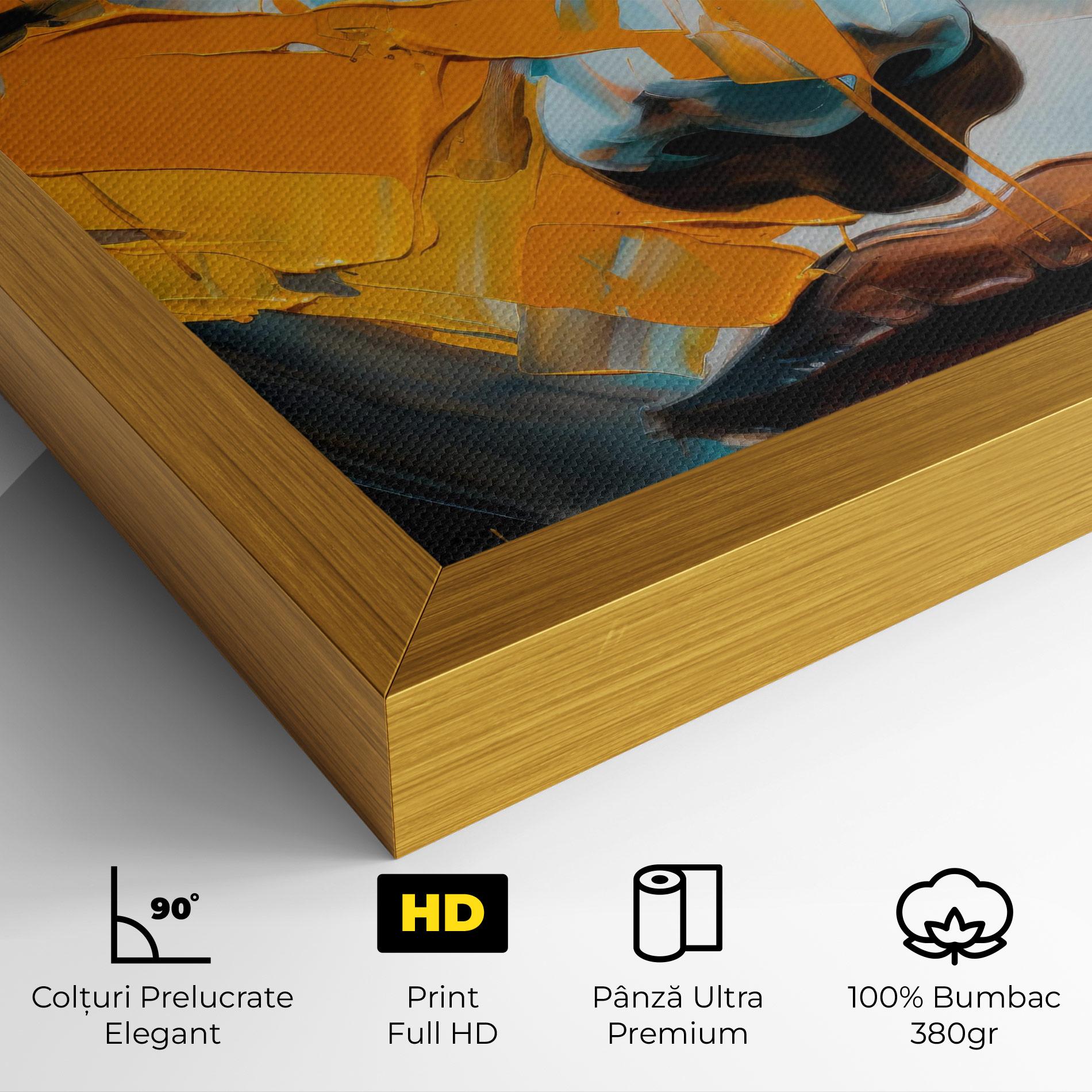 Tablou Canvas Orange Paint Portrait mockup 4