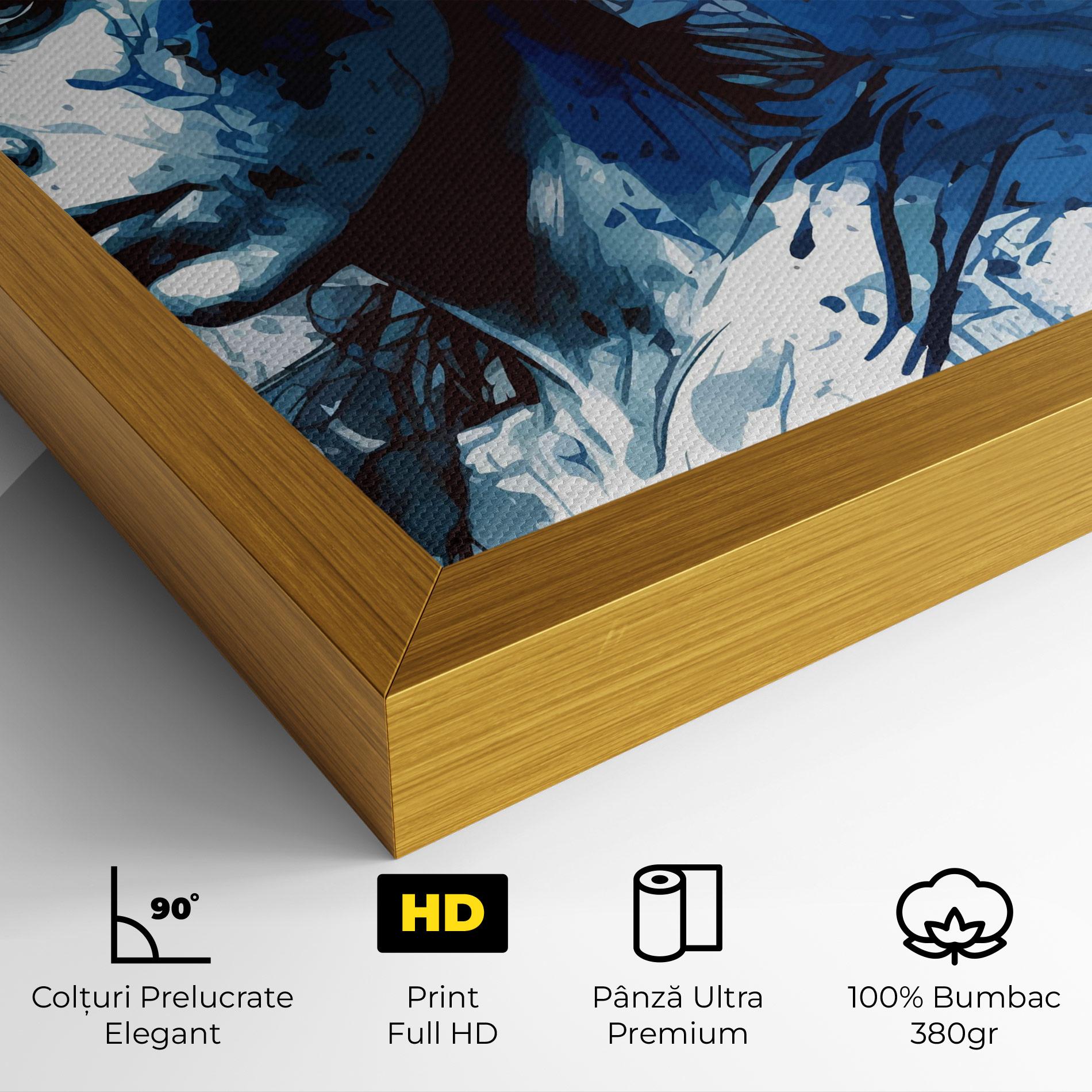 Tablou Canvas Portrait Blue Woman mockup 4