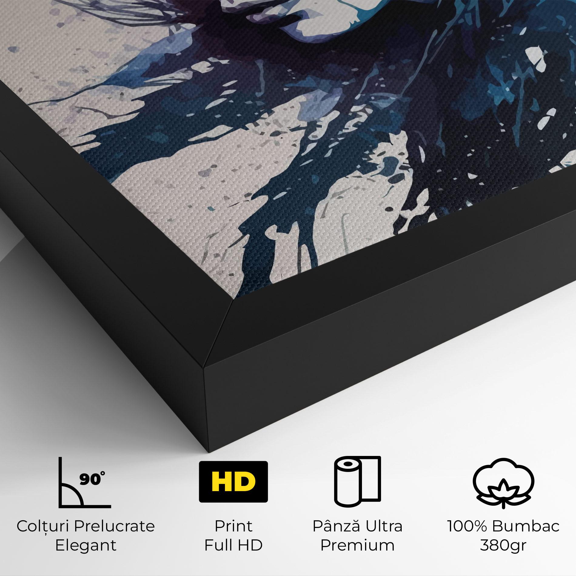 Tablou Canvas Blue Hair Portrait mockup 4