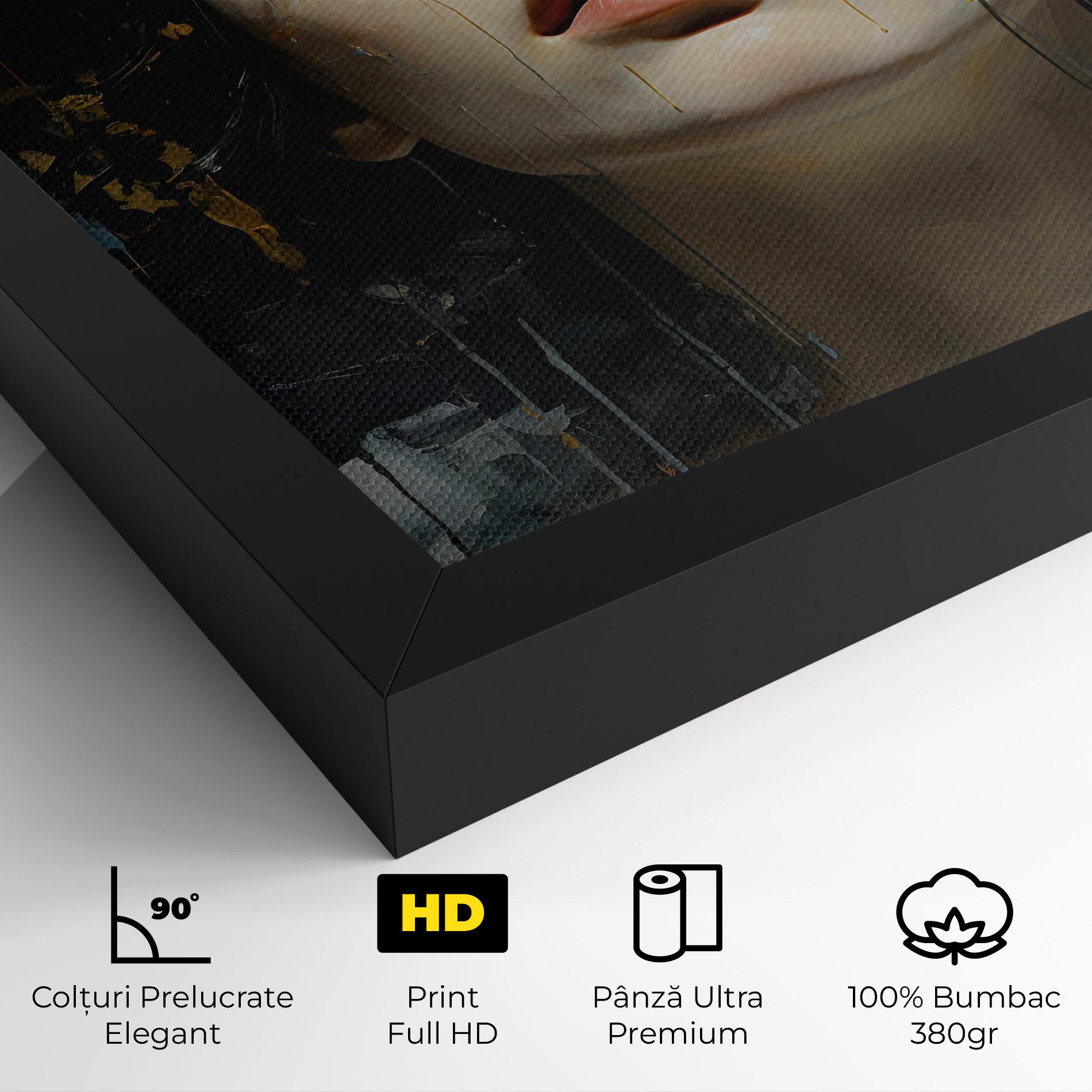 Tablou Canvas Closed Eyes Woman mockup 4