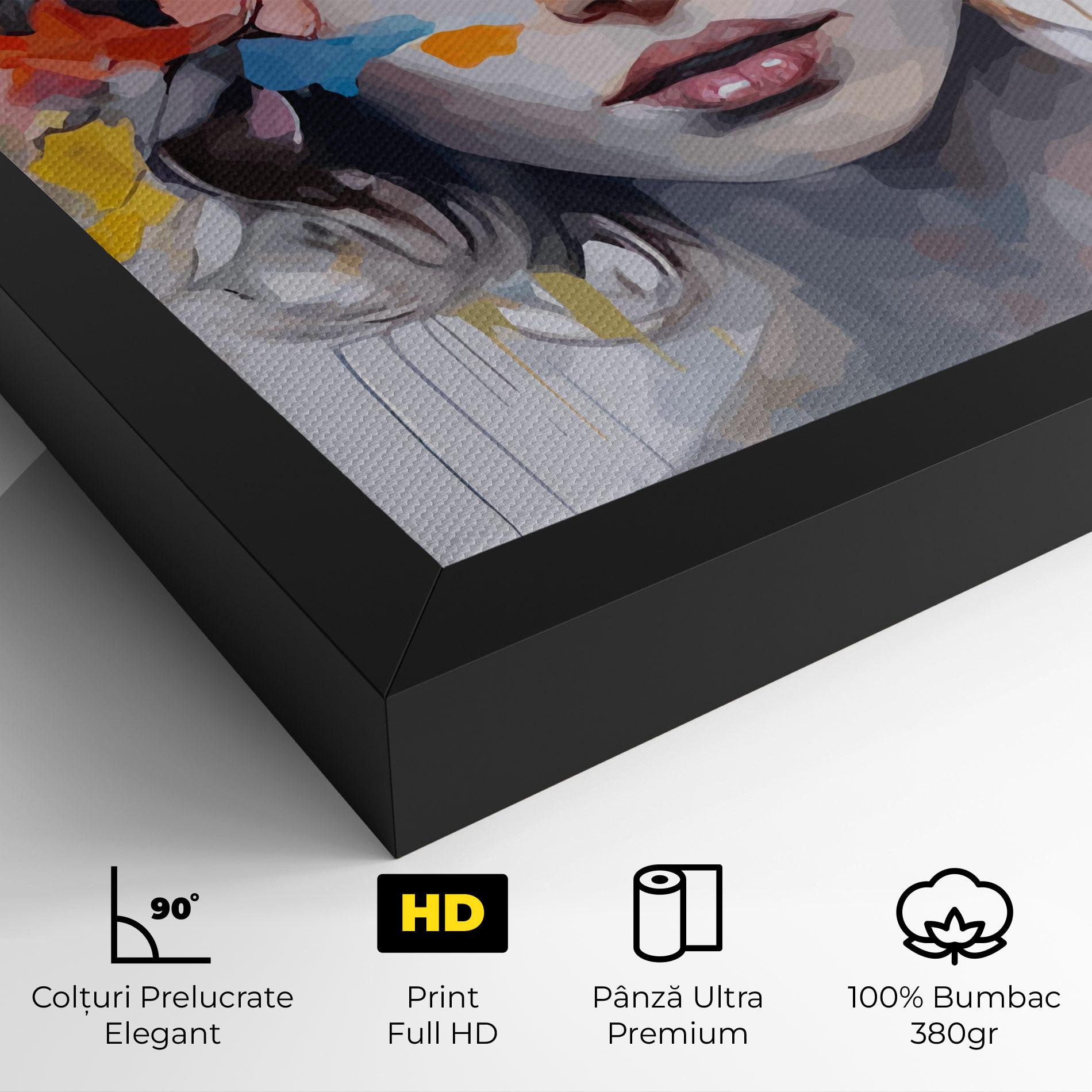 Tablou Canvas Colorful Hair Portrait mockup 4