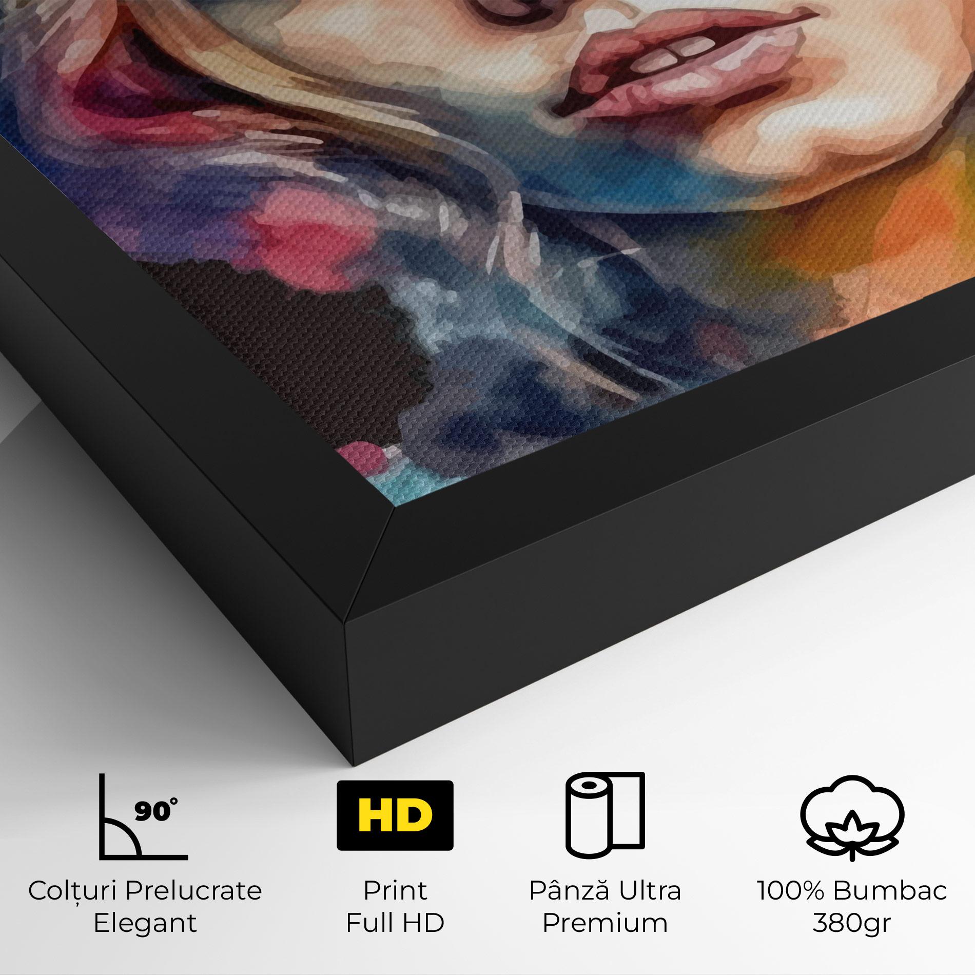 Tablou Canvas Hat Portrait Girl mockup 4