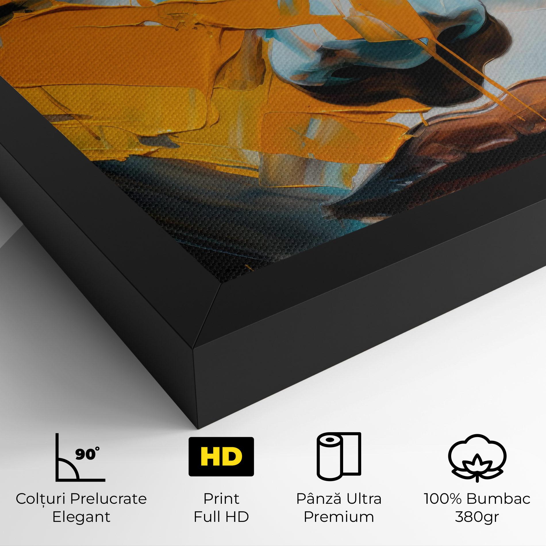 Tablou Canvas Orange Paint Portrait mockup 4