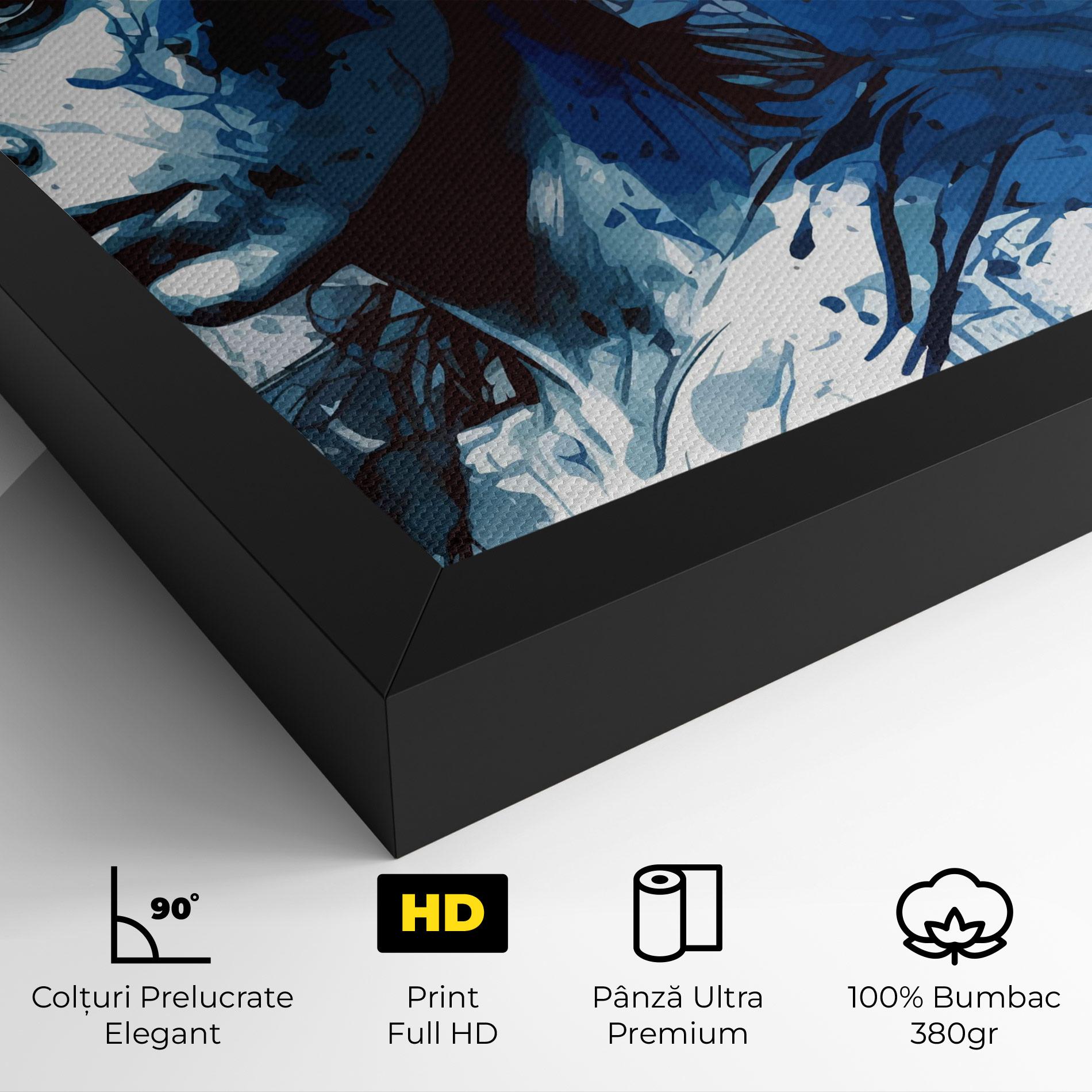 Tablou Canvas Portrait Blue Woman mockup 4