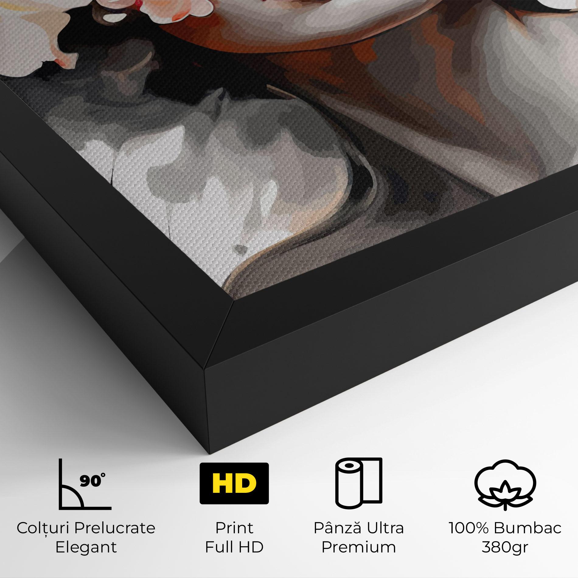 Tablou Canvas Yellow Flower Portrait mockup 4