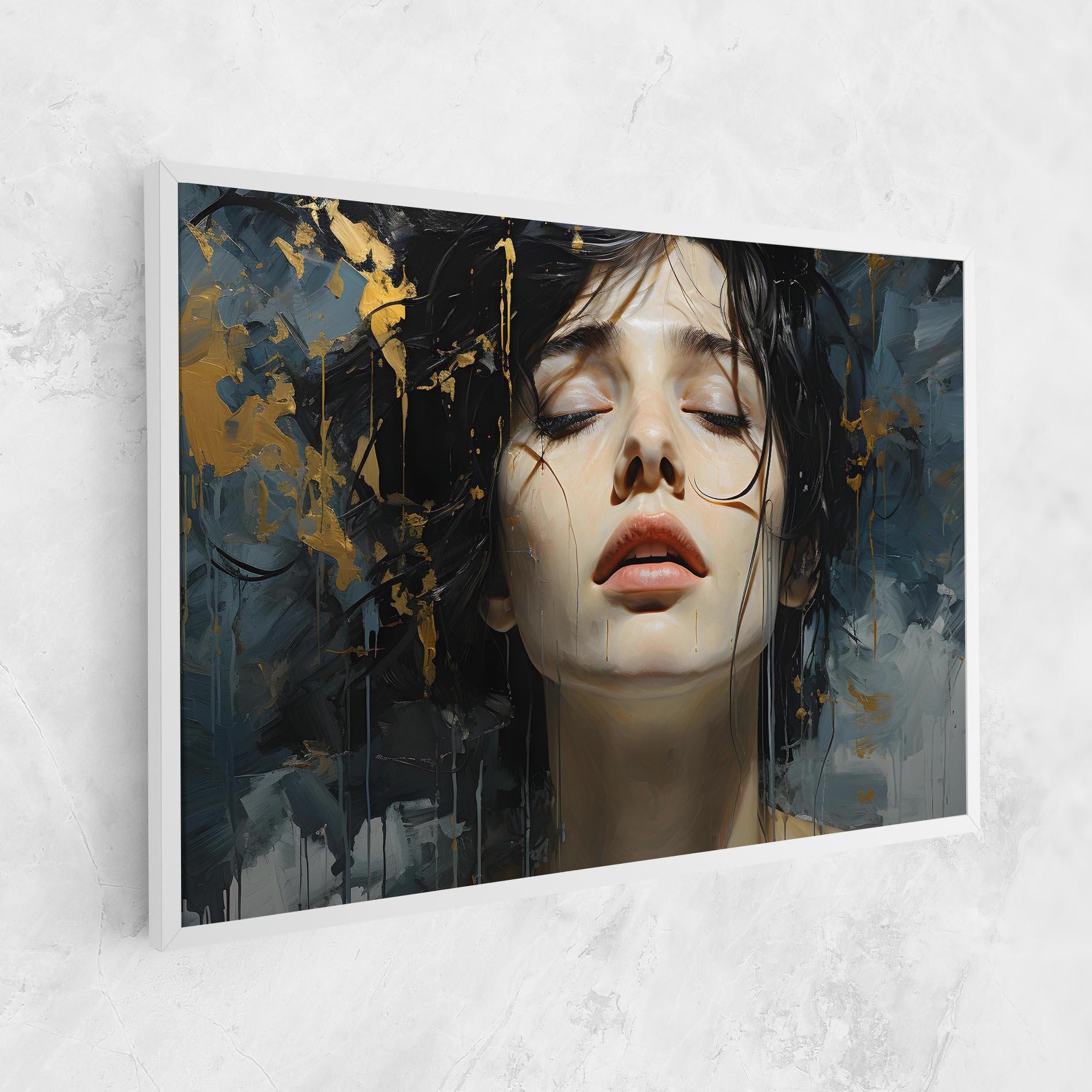 Tablou Canvas Closed Eyes Woman mockup 1