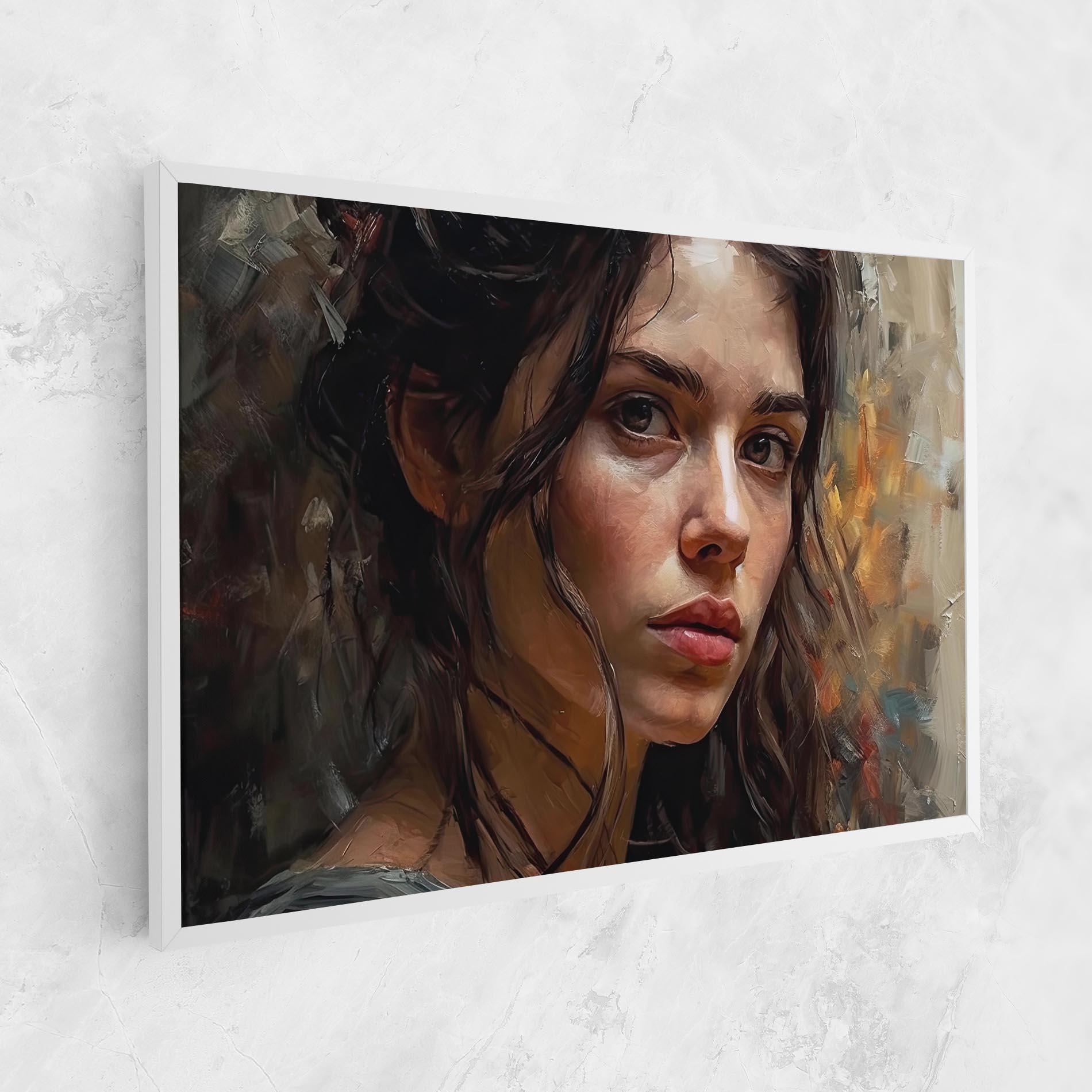 Tablou Canvas Closeup Impasto Portrait mockup 1