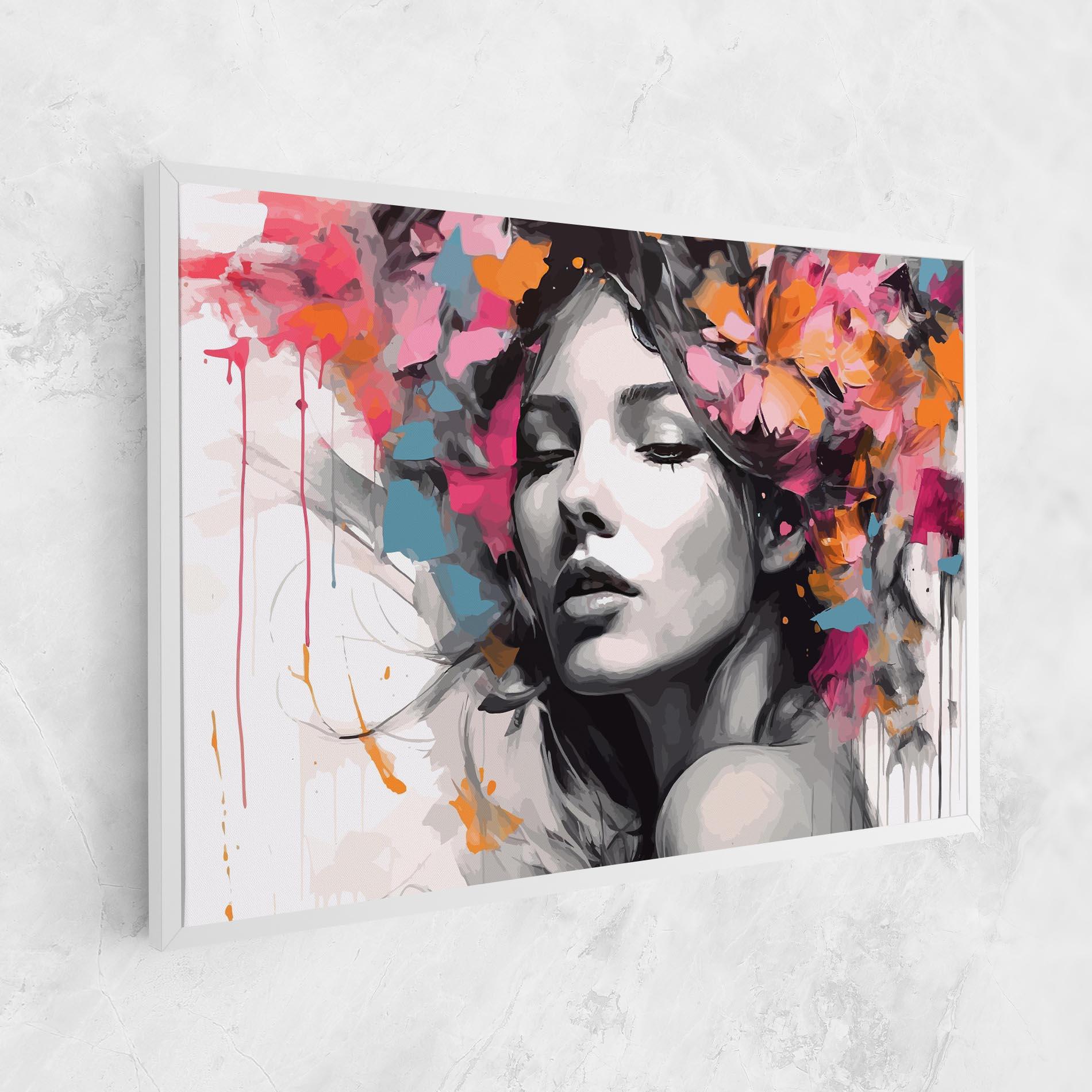 Tablou Canvas Colorful Flower Portrait mockup 1