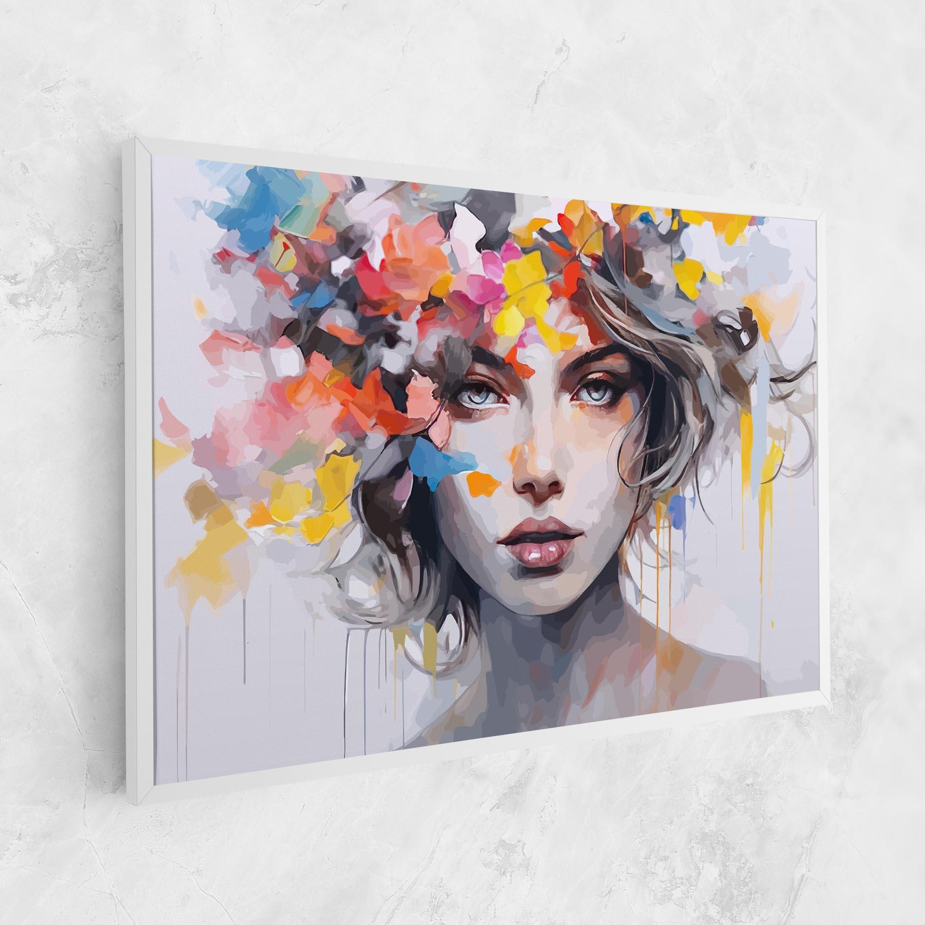 Tablou Canvas Colorful Hair Portrait mockup 1