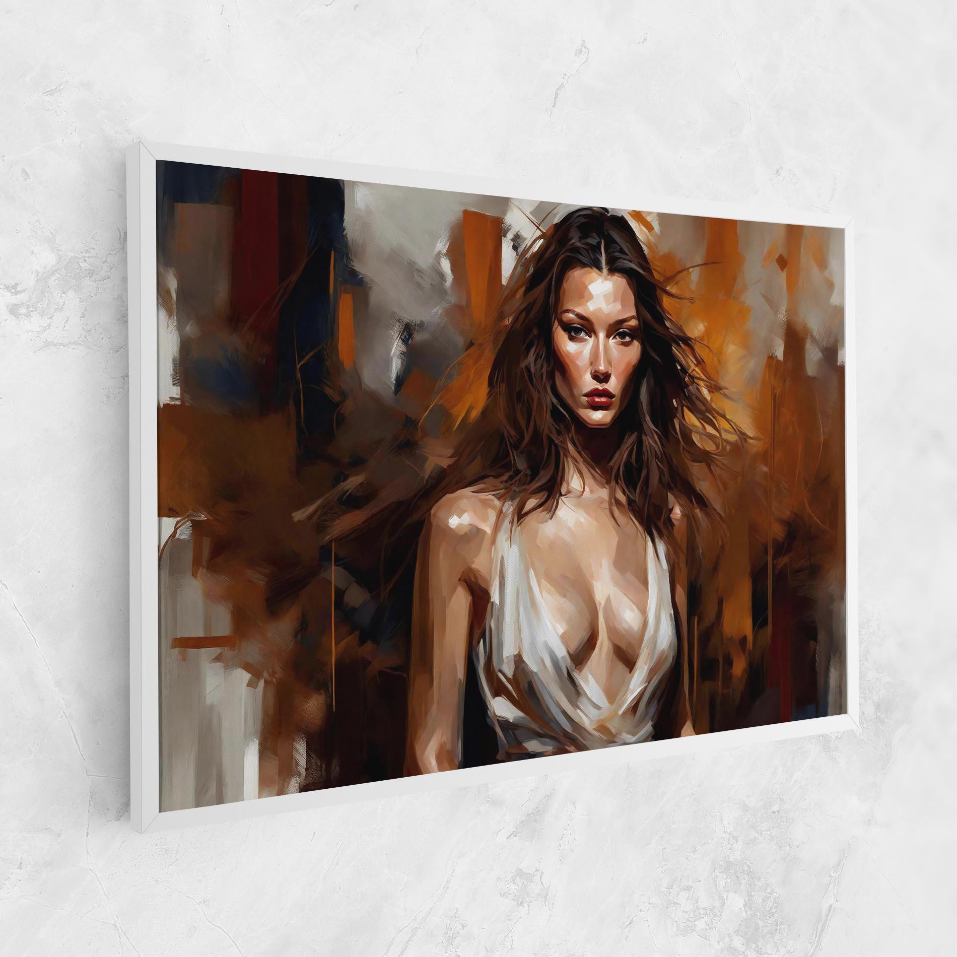 Tablou Canvas Long Brown Hair Woman mockup 1
