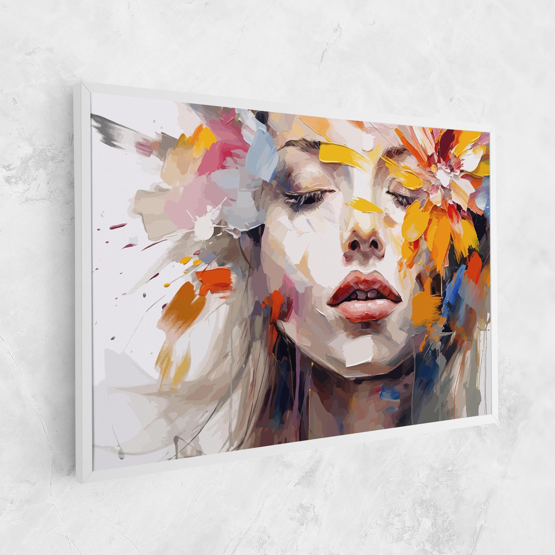 Tablou Canvas Oil Flower Portrait mockup 1