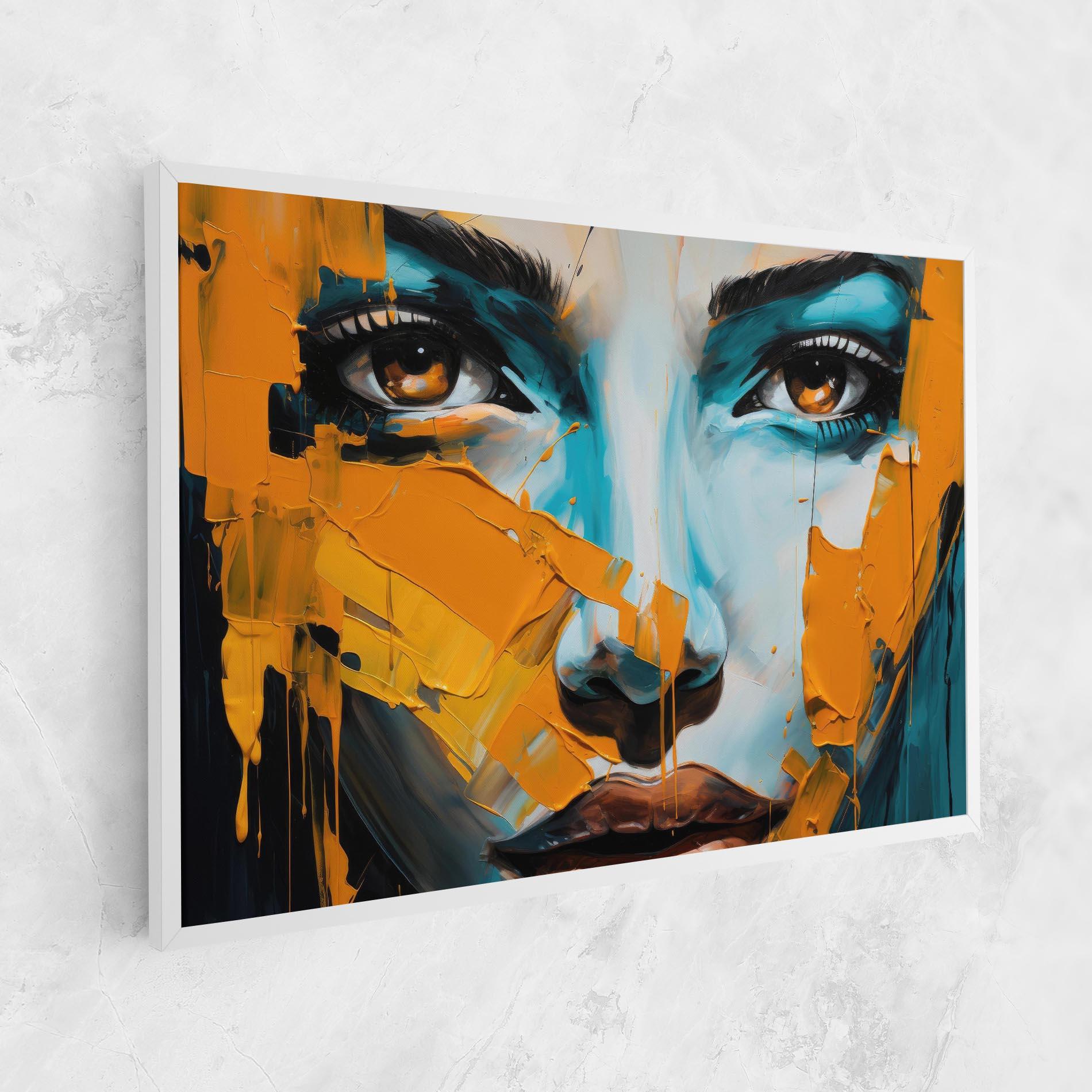 Tablou Canvas Orange Paint Portrait mockup 1