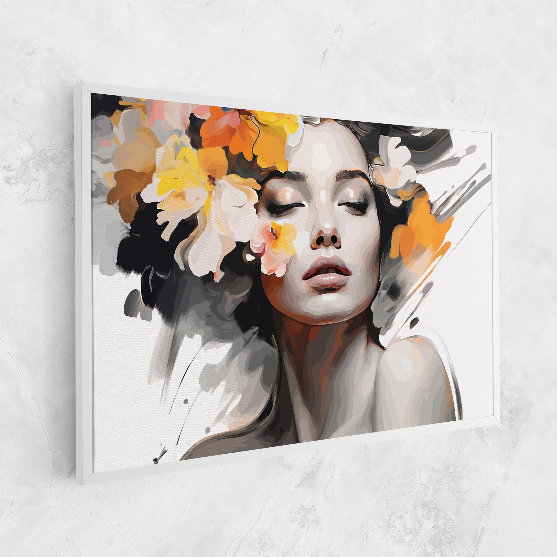 Tablou Canvas Yellow Flower Portrait mockup 1