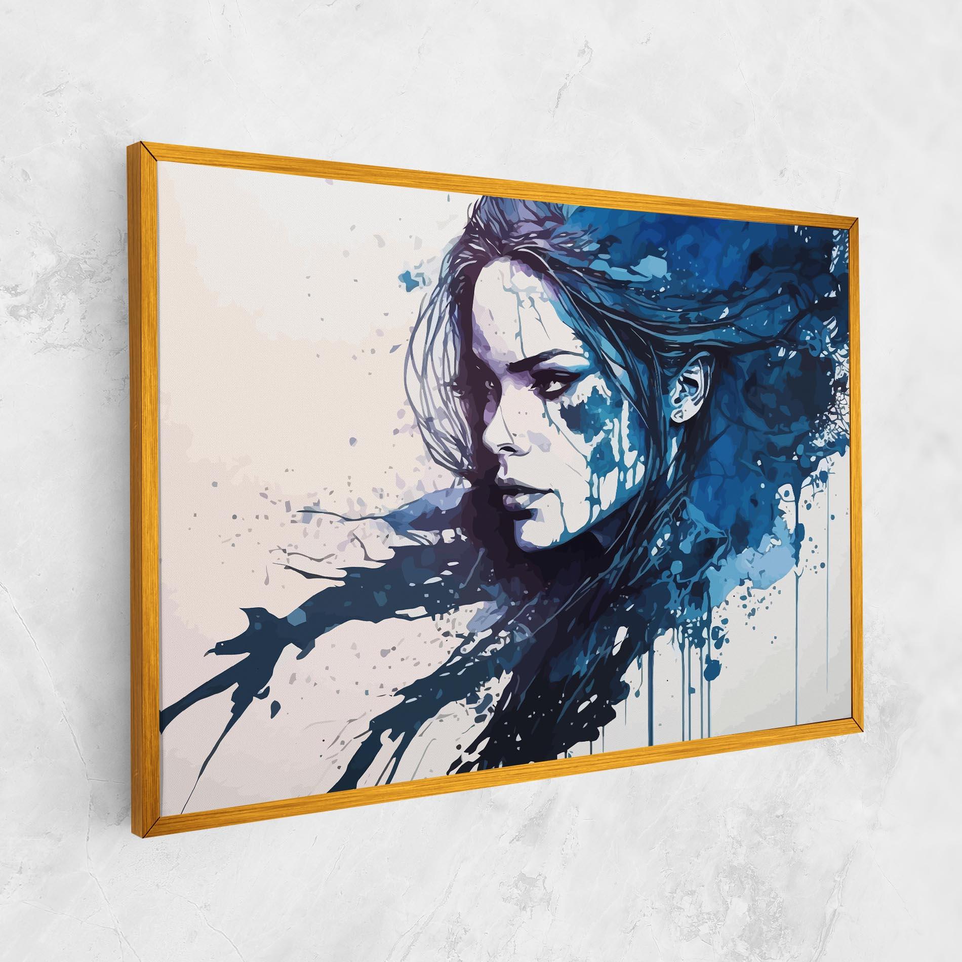 Tablou Canvas Blue Hair Portrait mockup 1