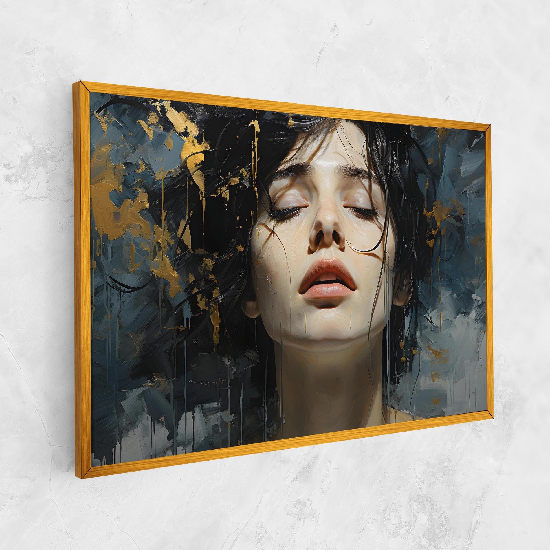 Tablou Canvas Closed Eyes Woman mockup 1