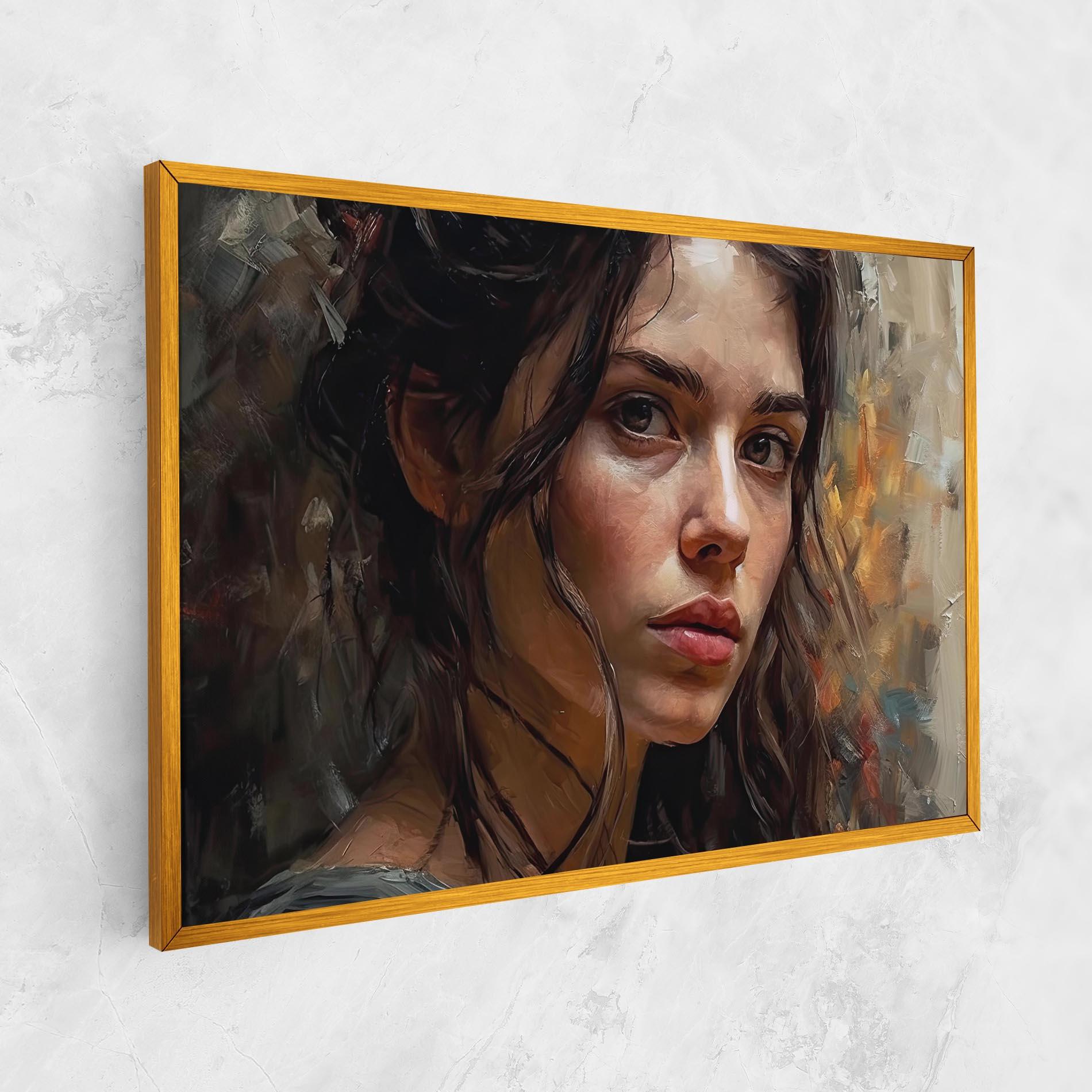 Tablou Canvas Closeup Impasto Portrait mockup 1