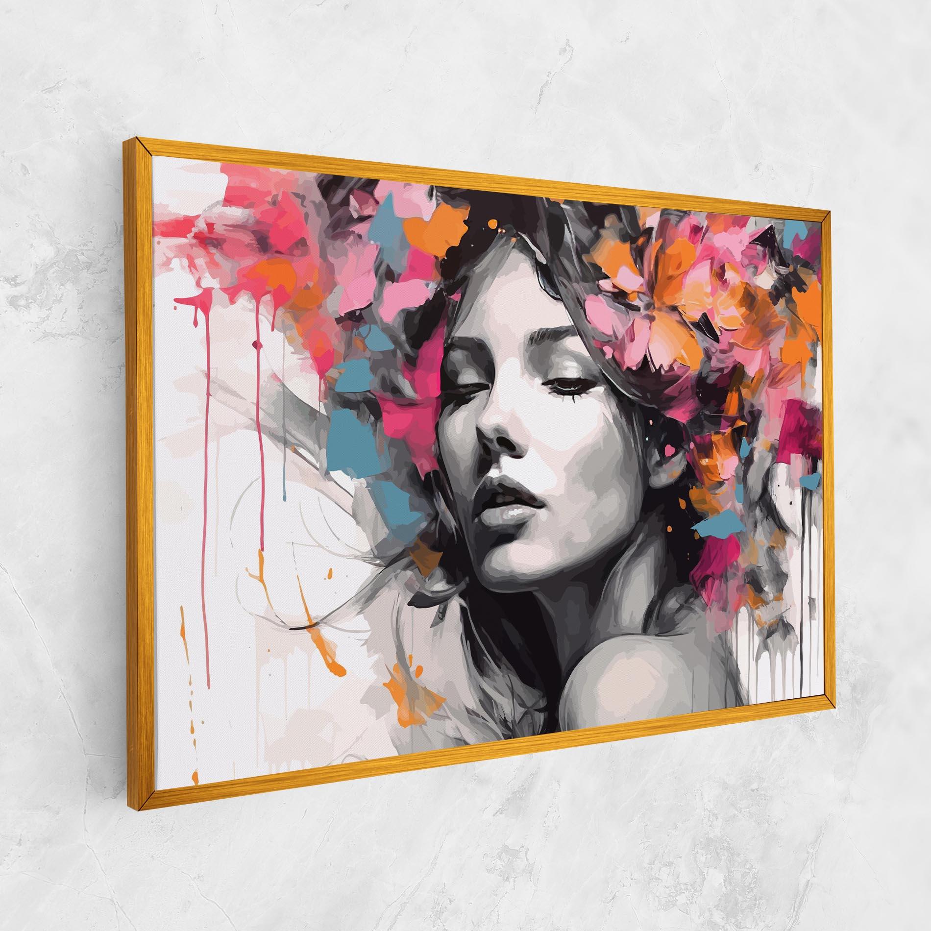 Tablou Canvas Colorful Flower Portrait mockup 1