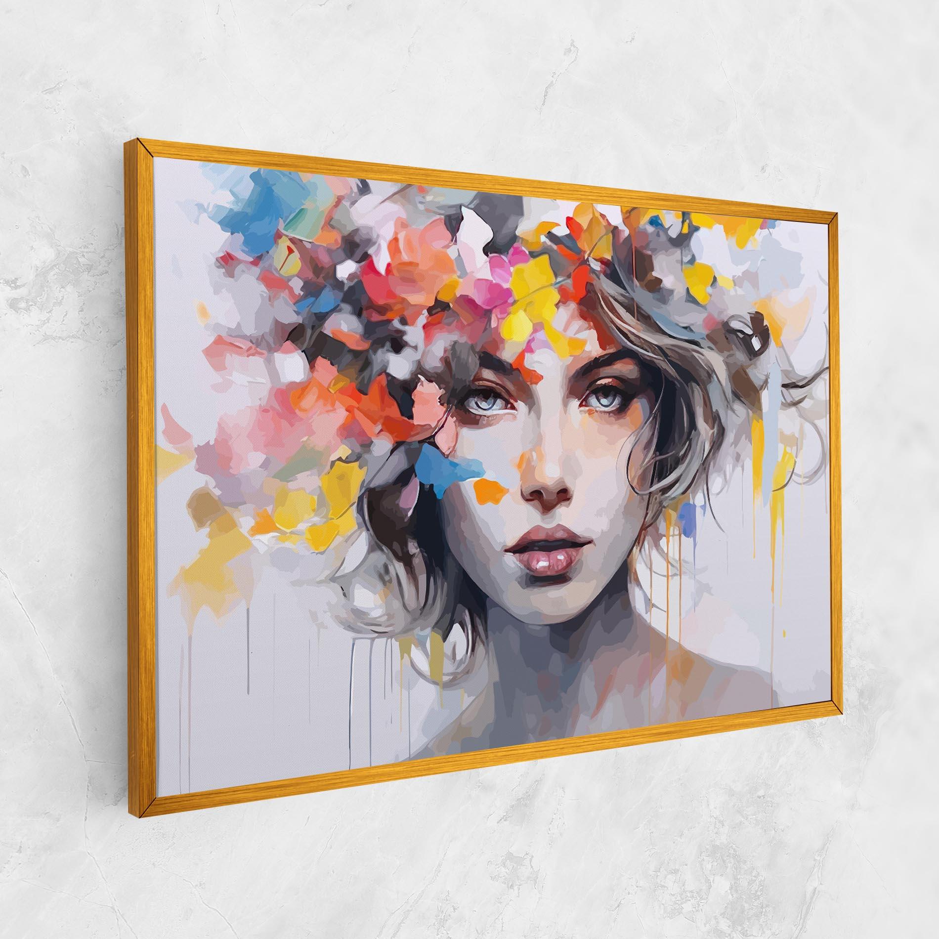 Tablou Canvas Colorful Hair Portrait mockup 1