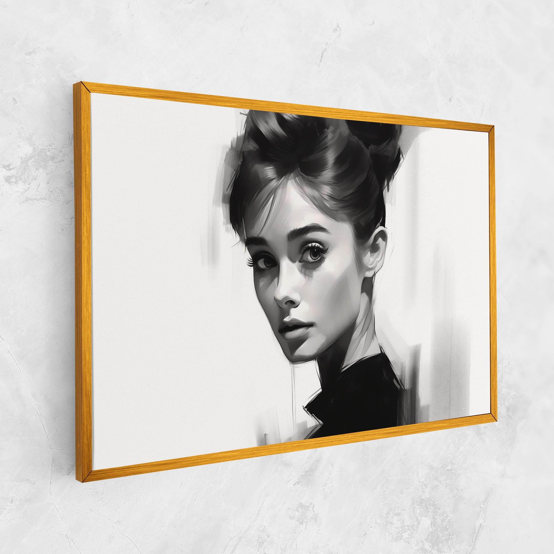 Tablou Canvas Hepburn Portrait mockup 1