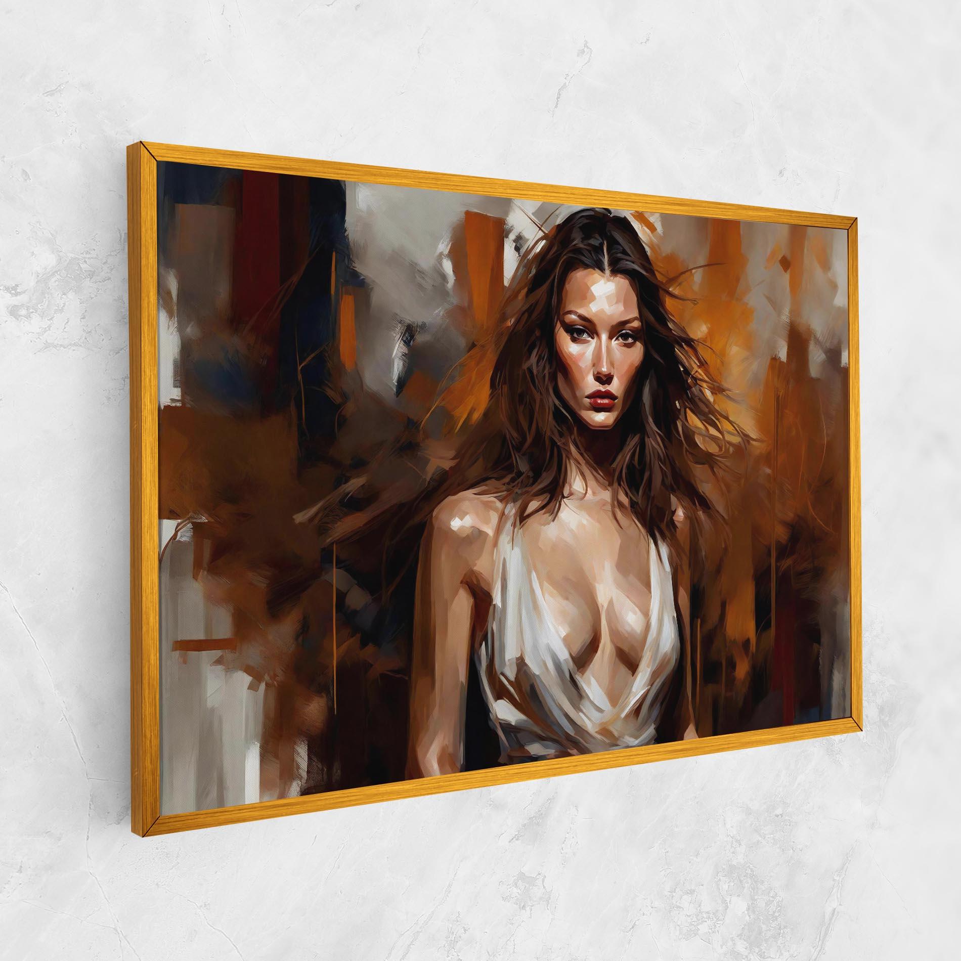 Tablou Canvas Long Brown Hair Woman mockup 1