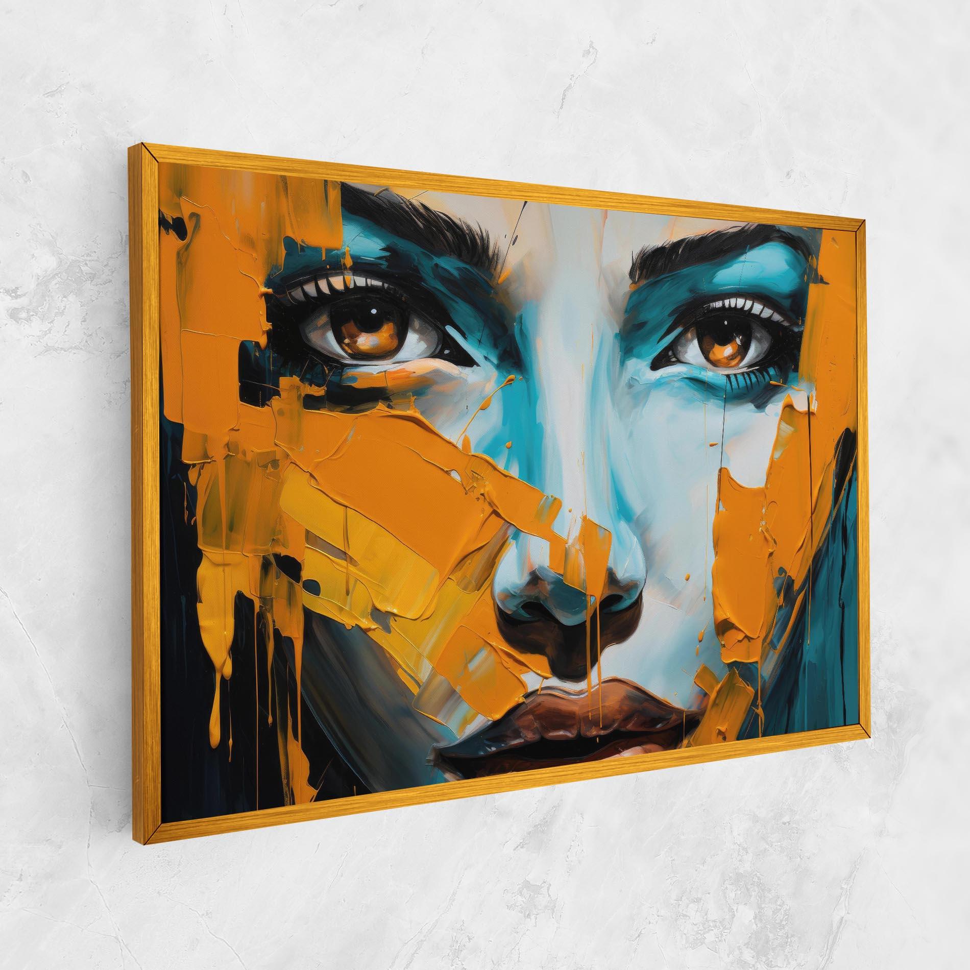 Tablou Canvas Orange Paint Portrait mockup 1