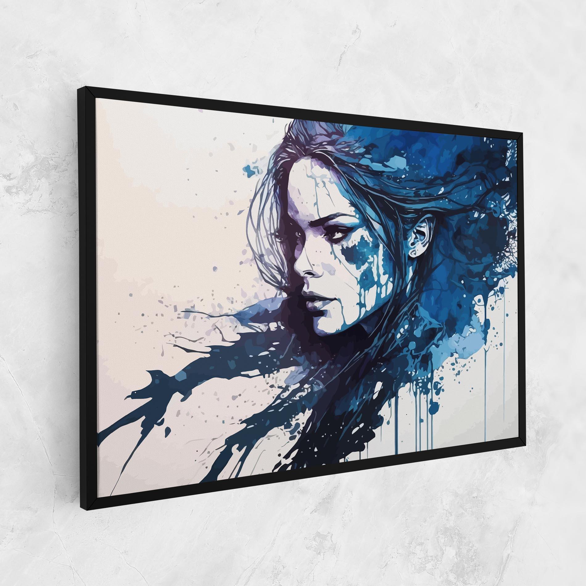 Tablou Canvas Blue Hair Portrait mockup 1