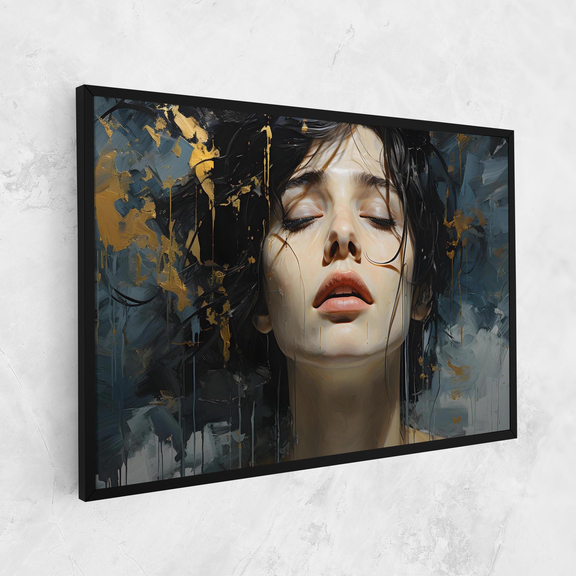 Tablou Canvas Closed Eyes Woman mockup 1