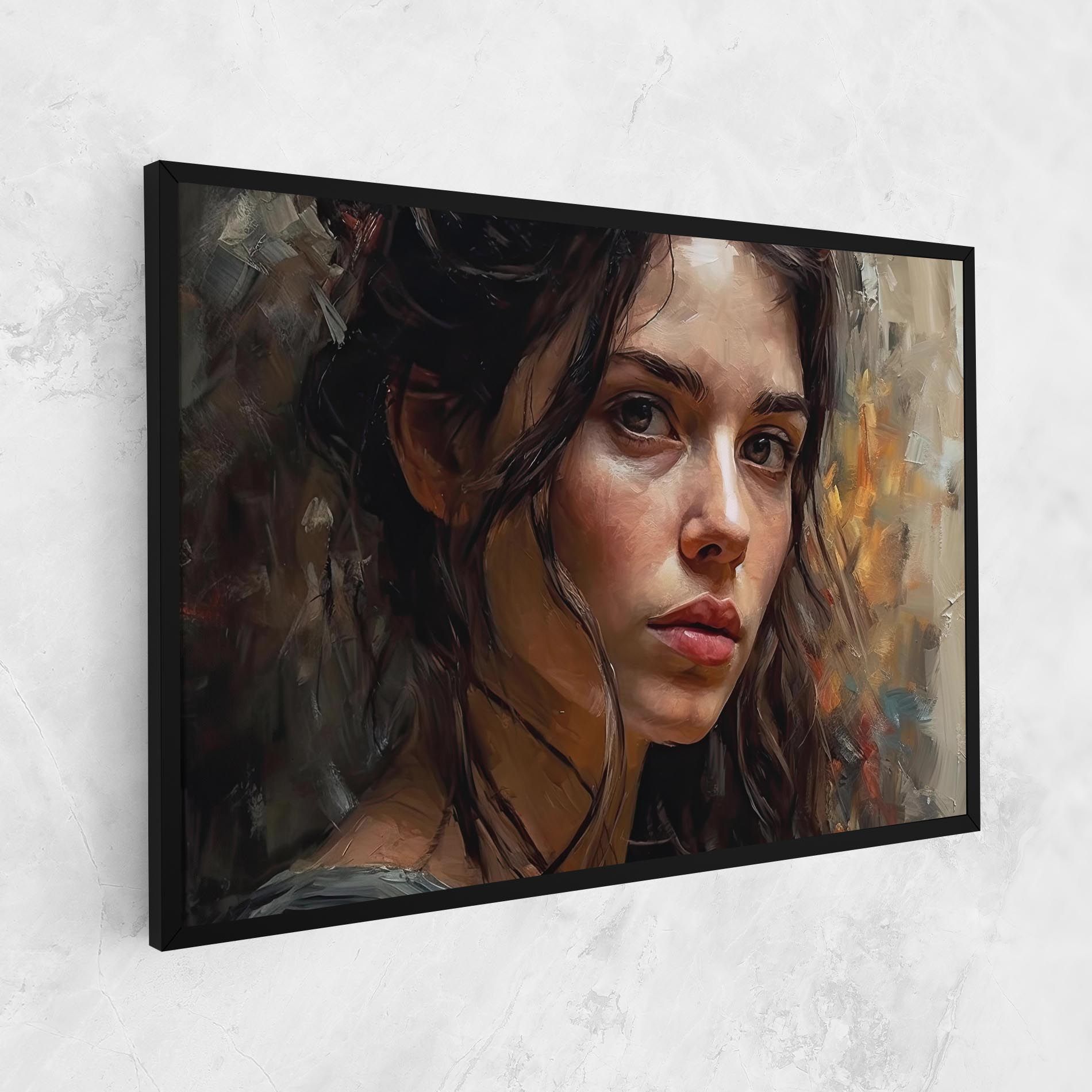 Closeup Impasto Portrait mockup 1