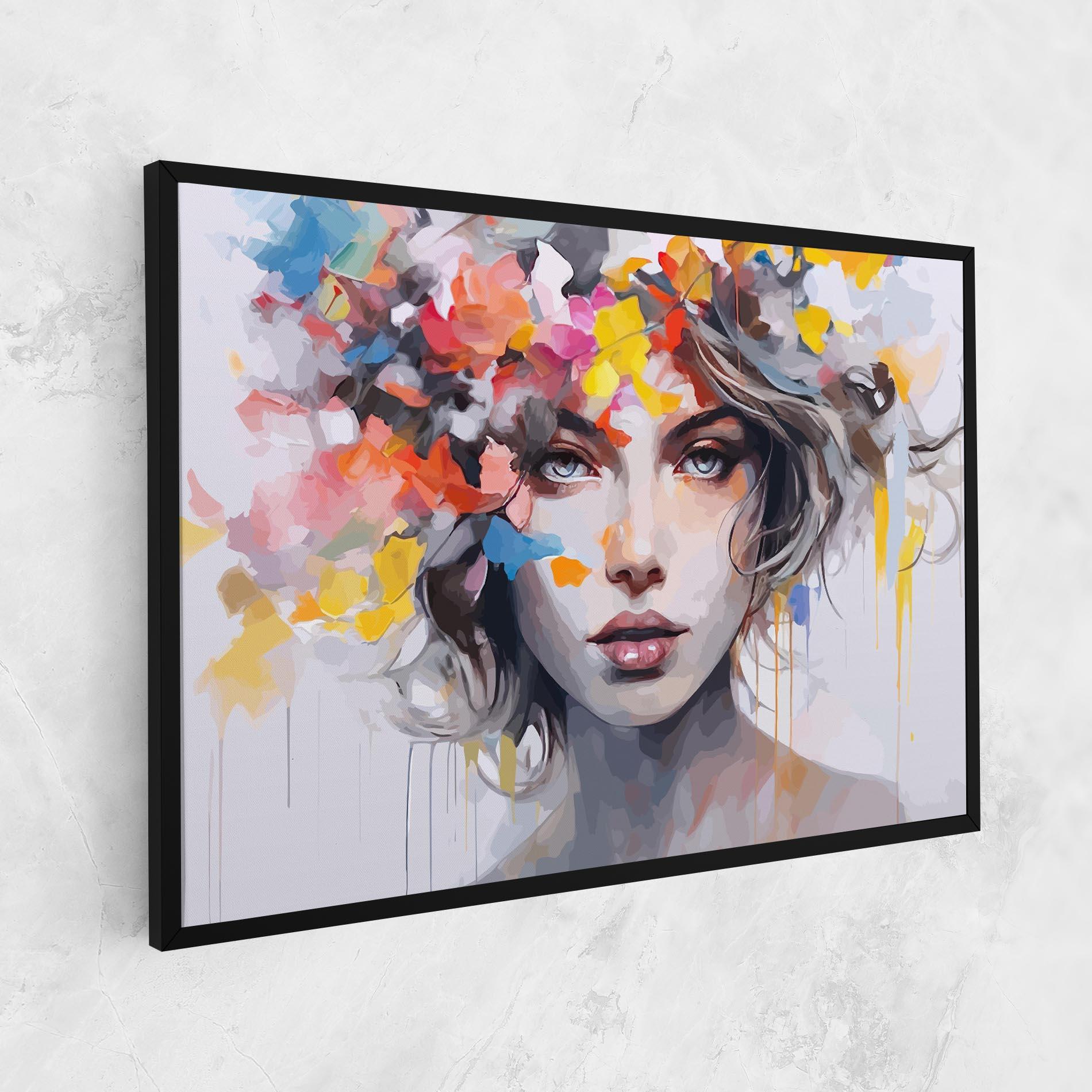 Tablou Canvas Colorful Hair Portrait mockup 1