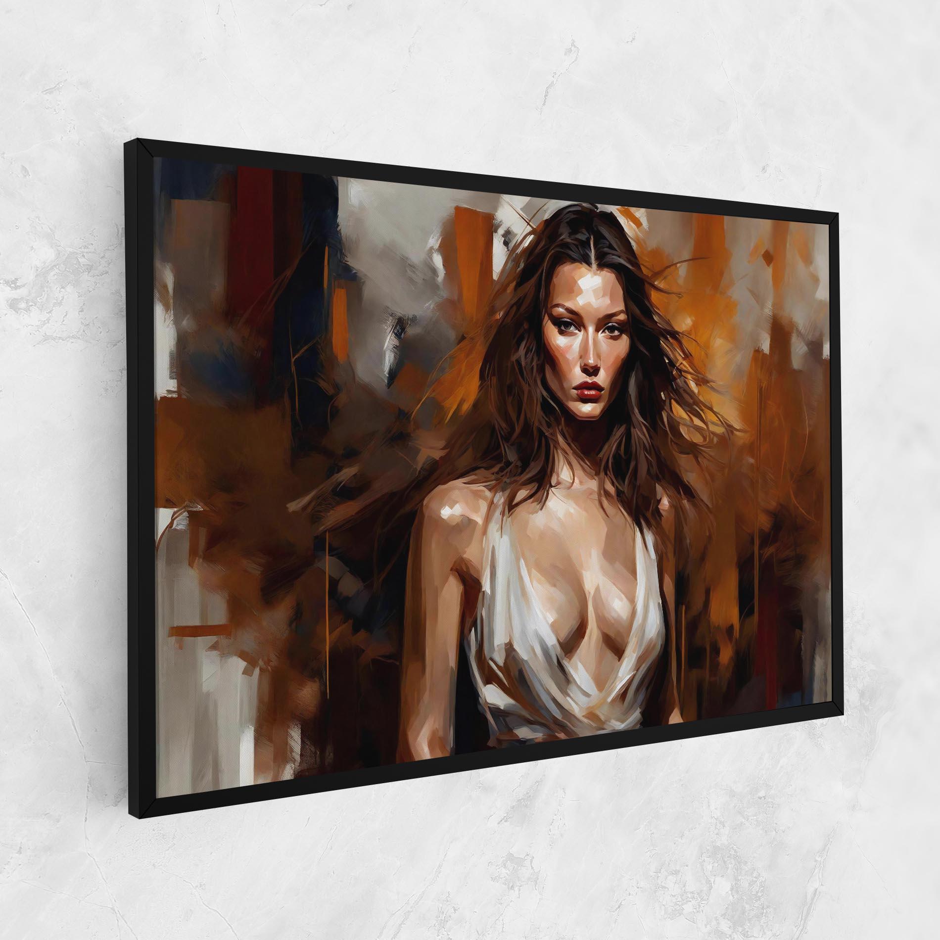 Tablou Canvas Long Brown Hair Woman mockup 1