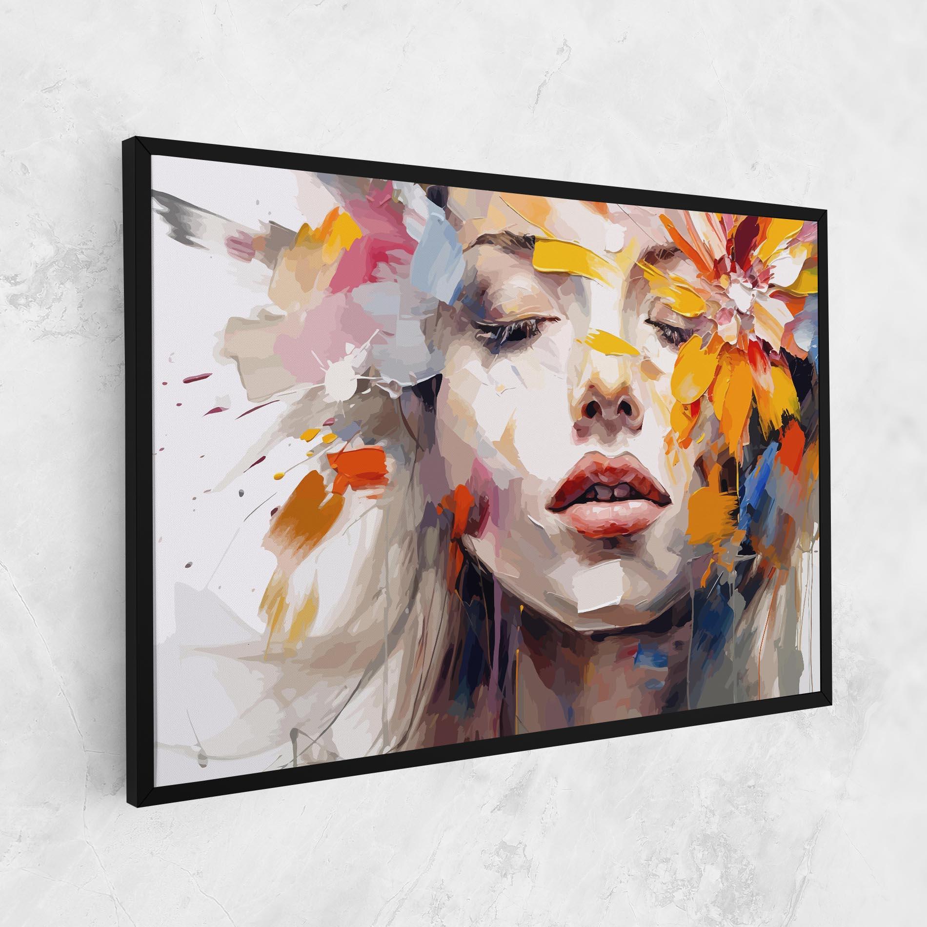 Tablou Canvas Oil Flower Portrait mockup 1