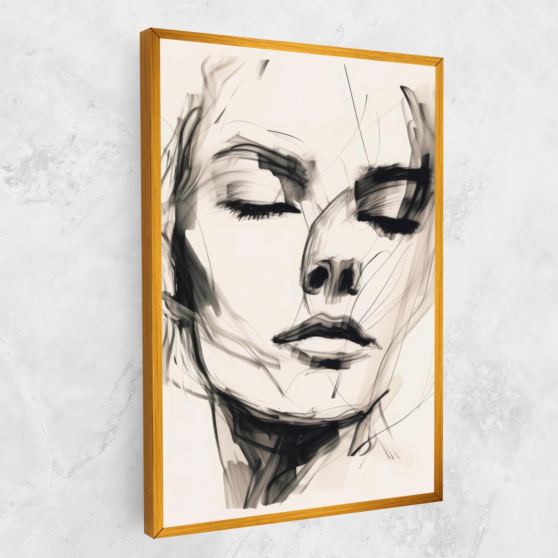 Tablou Canvas Continuous Line Woman mockup 1