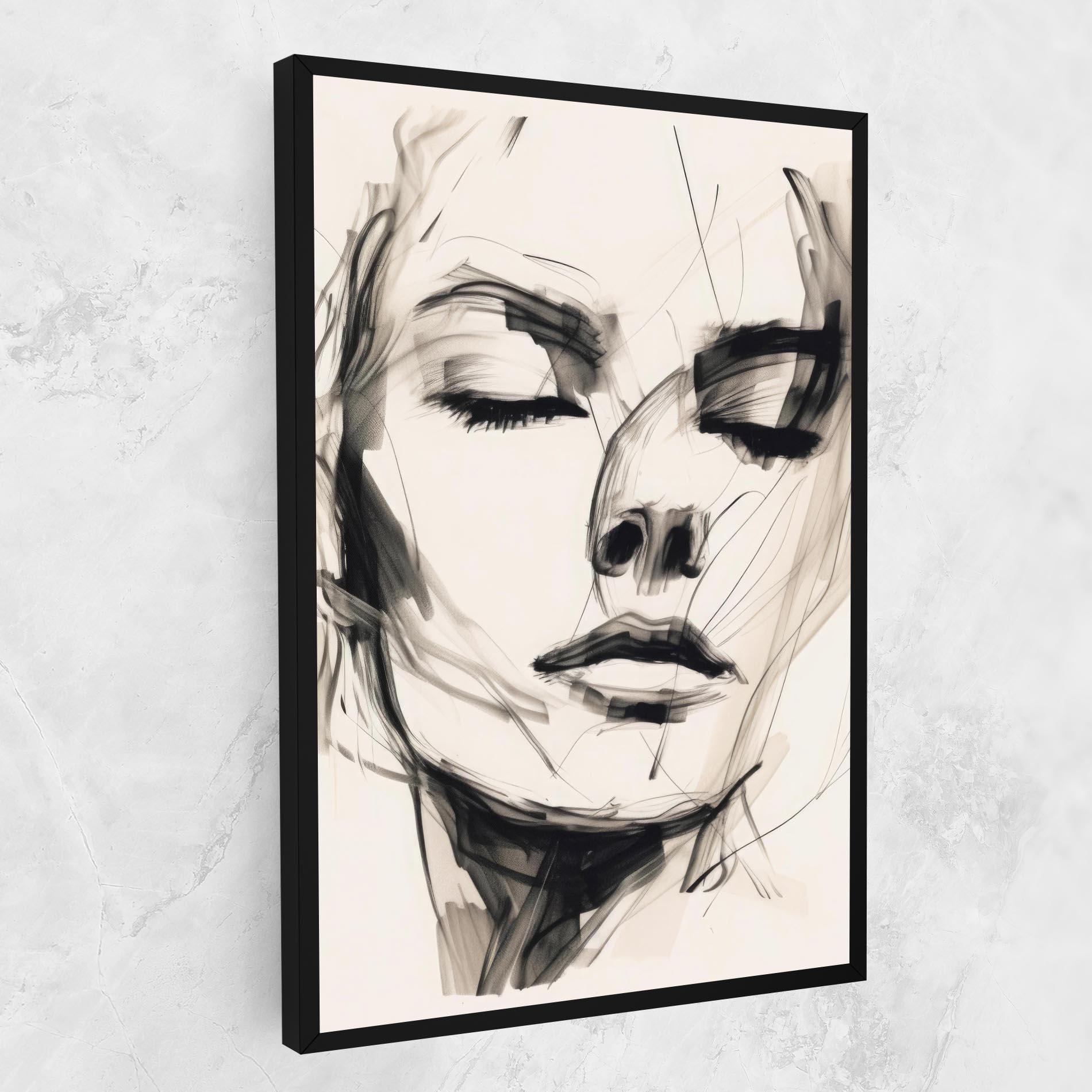 Tablou Canvas Continuous Line Woman mockup 1