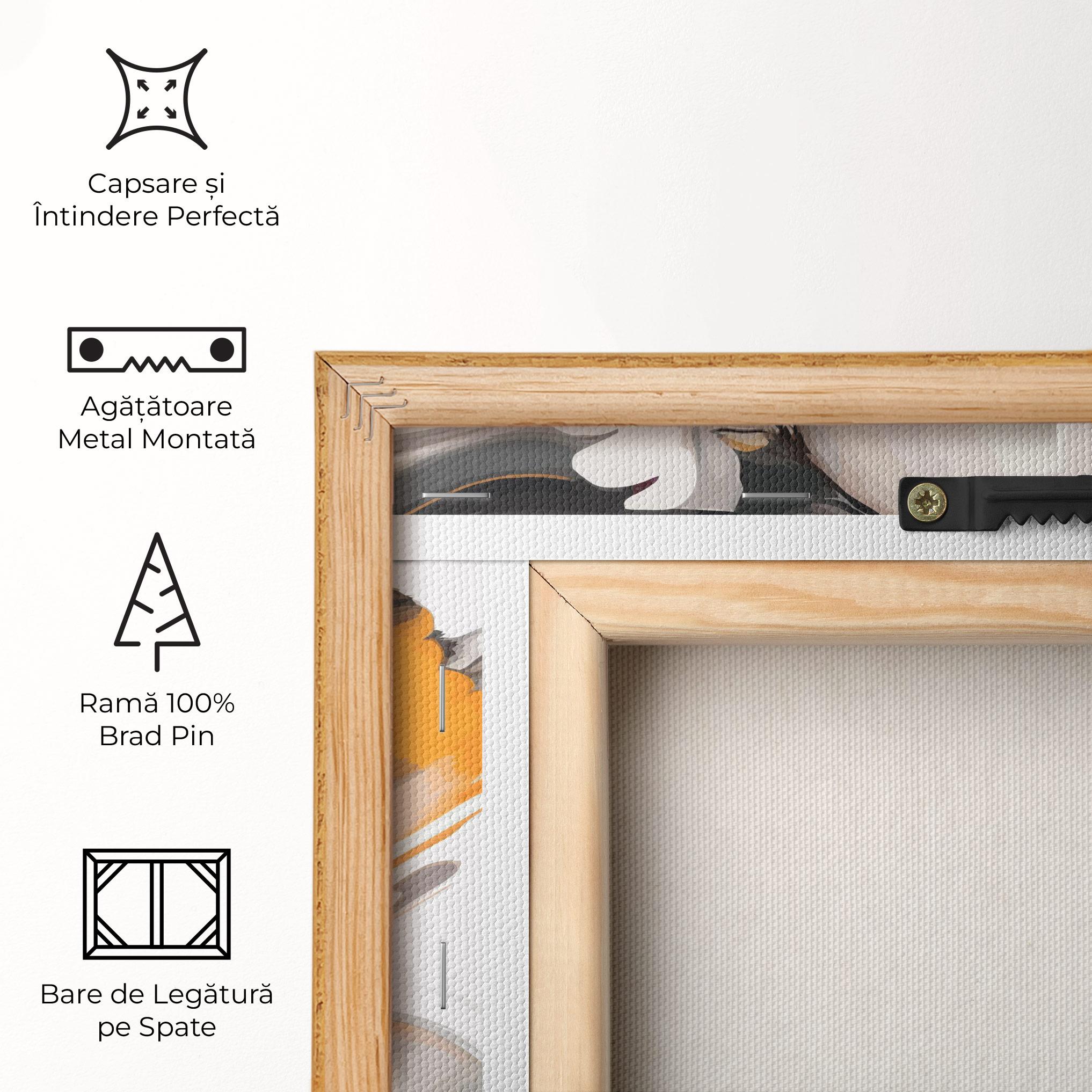 Tablou Canvas Yellow Flower Portrait mockup 5